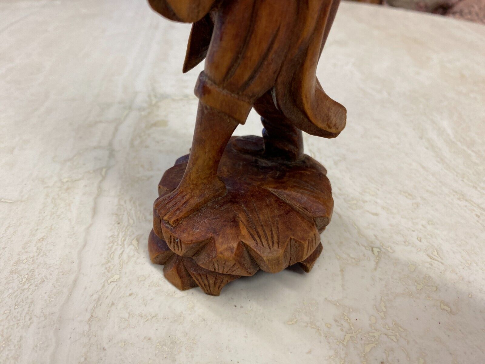 CHINA SKULPTUR AUS HOLZ BAUER 21cm HOCH – Bild 6