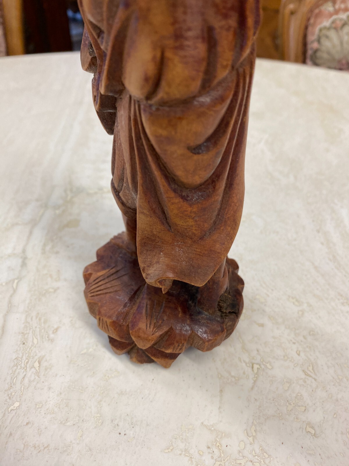 CHINA SKULPTUR AUS HOLZ BAUER 21cm HOCH – Bild 9