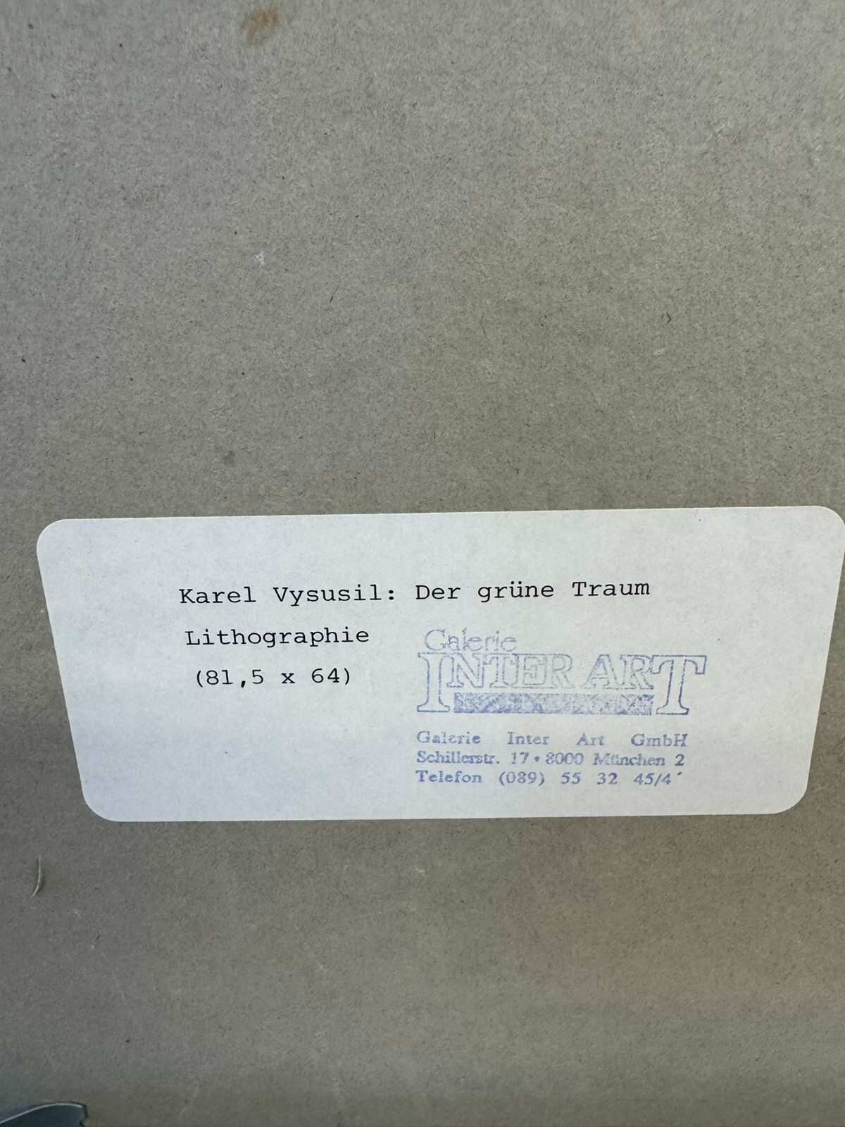 Karel VYSUSIL (1926-2014) SIGNIERTE LITHOGRAFIE DER GRÜNE TRAUM – Bild 14