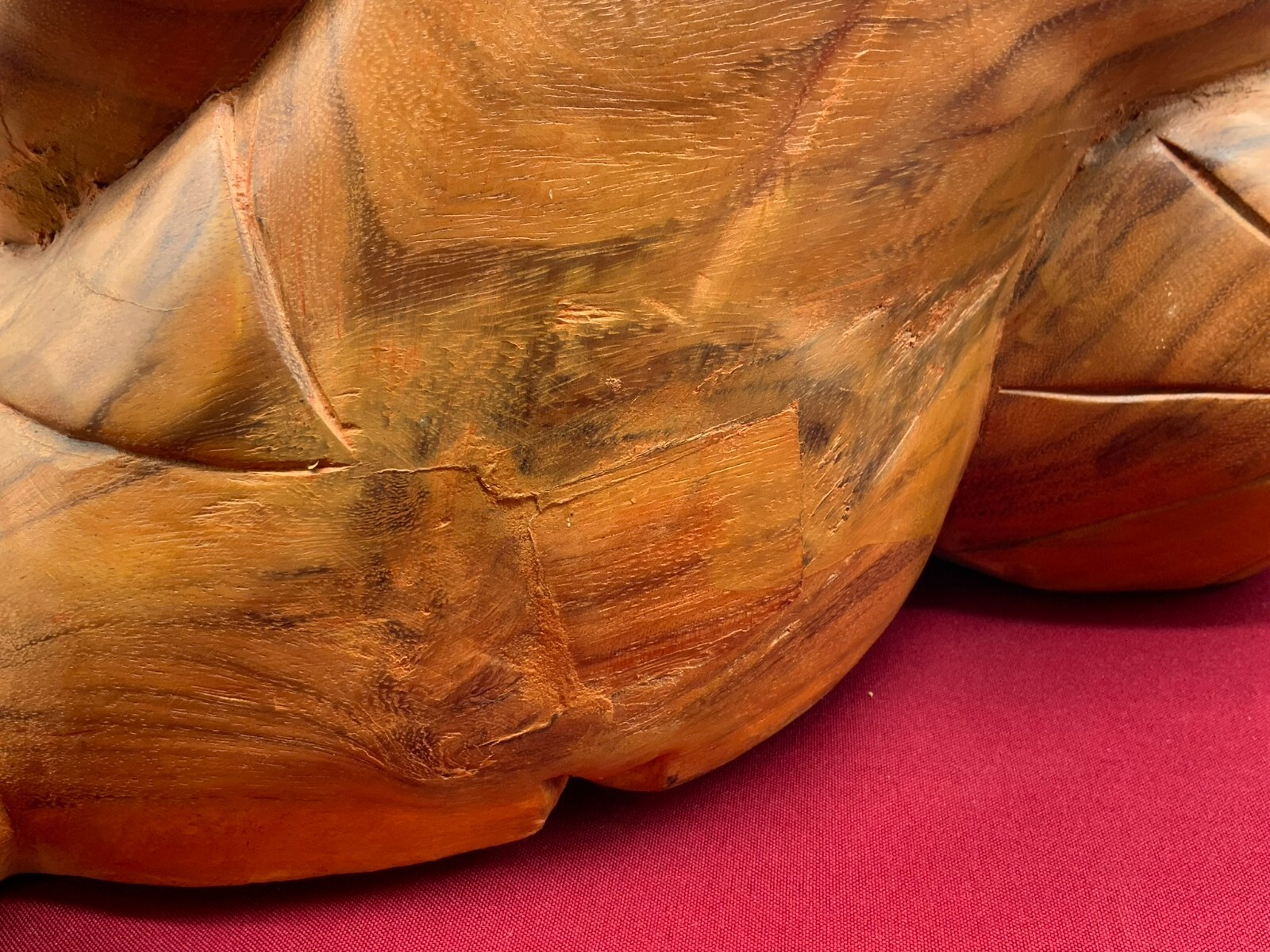 SEHR GROSSE CHINA SKULPTUR JUNGE MIT BALL HOLZ MASSIV HANDGESCHNITZT – Bild 16