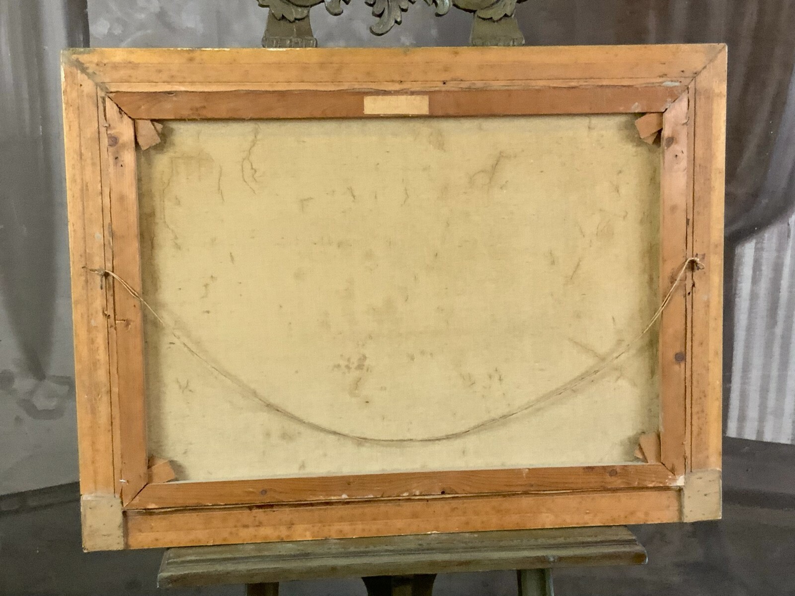ÖL GEMÄLDE LANDSCHAFT WALDANSICHT MIT WEIHER MIT RAHMEN 81x60cm – Bild 10