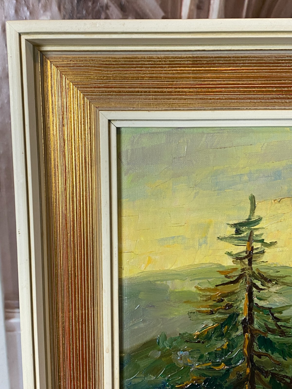 Ölgemälde auf Leinwand sehr gut gerahmt BERG LANDSCHAFT signiert J. SCHINDLER – Bild 12