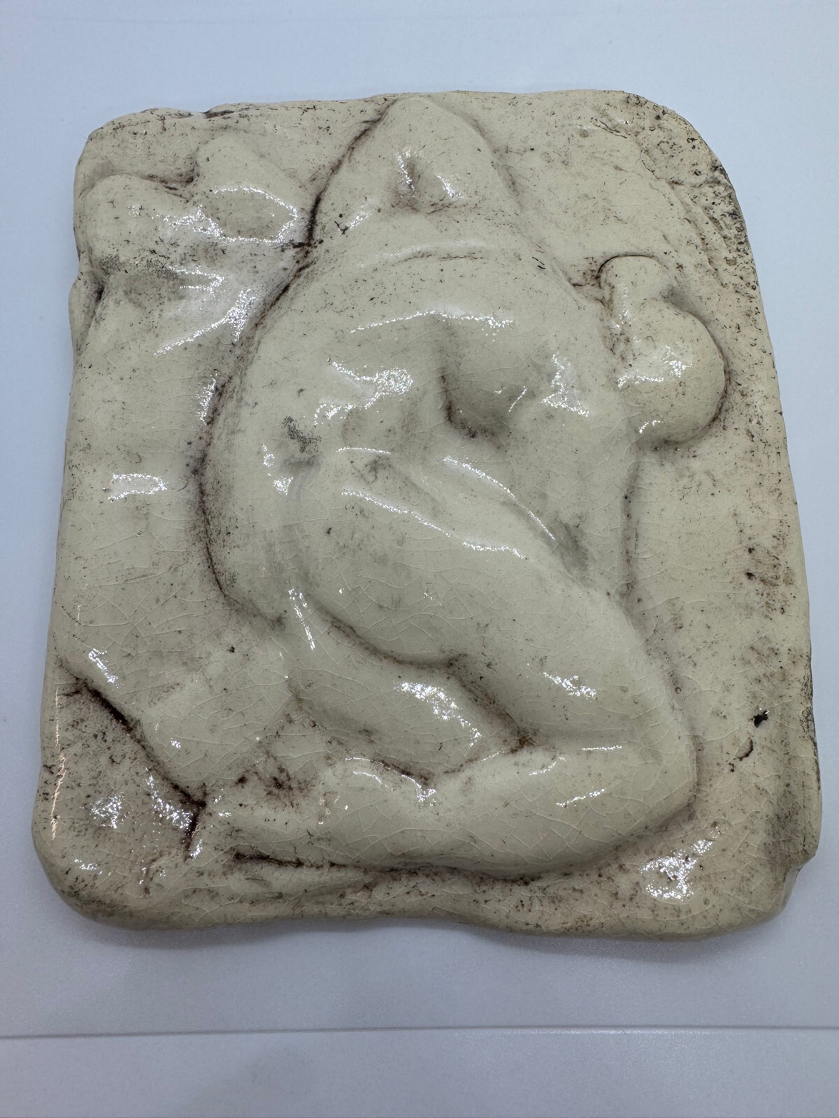 KERAMIK KACHEL FLIESE VON CHRISTIAN PESCHKE GEBRANNT UND GLASIERT