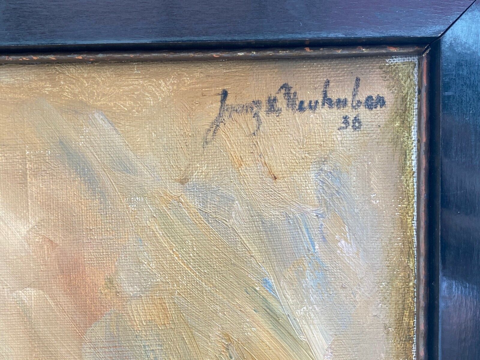 ÖLGEMÄLDE FRAU PORTRAIT EINER DAME Franz NEUHUBER (1909-1999) GEMÄLDE GERAHMT – Bild 4