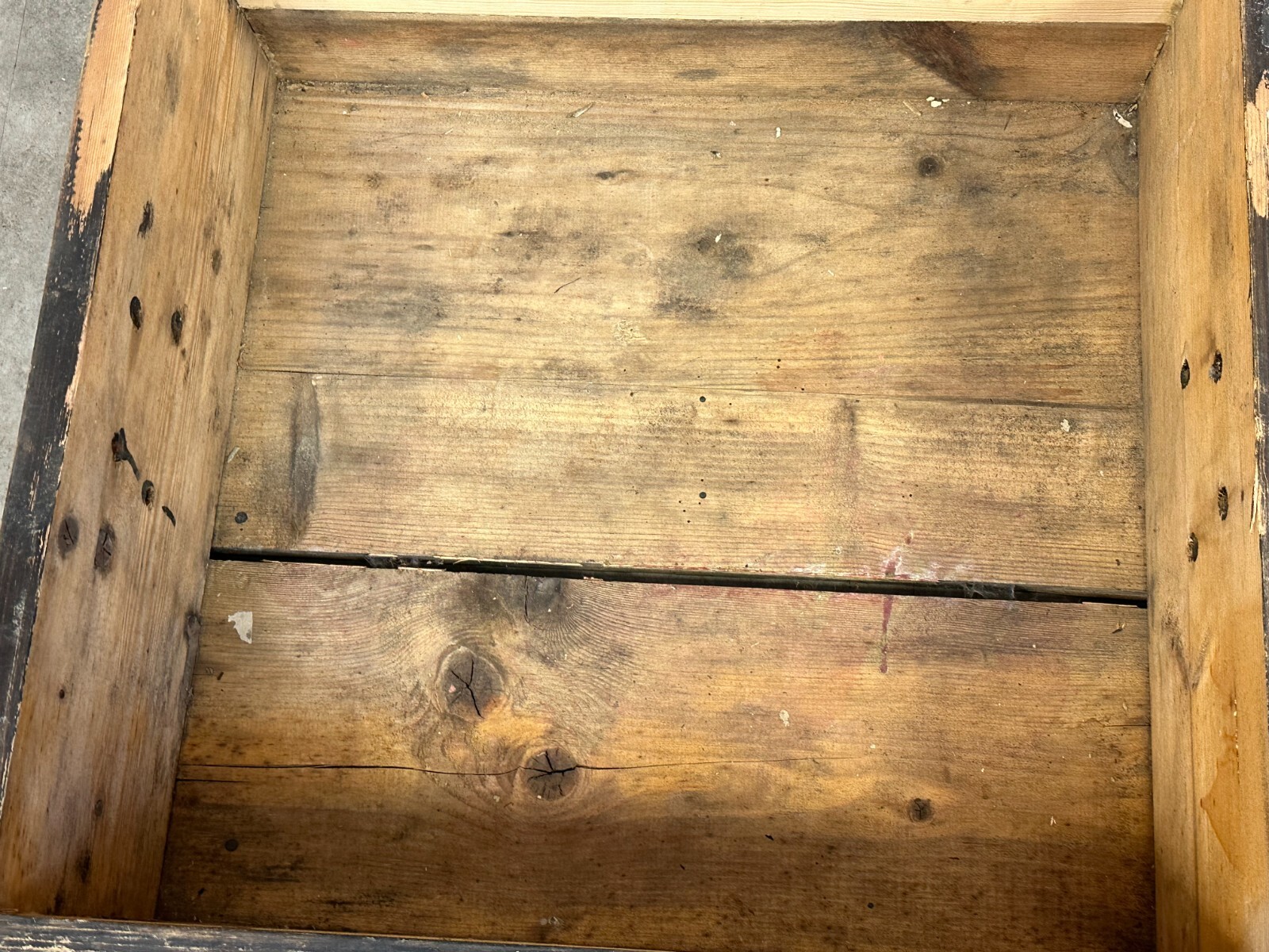 ANTIKE PACKKISTE KISTE AUS HOLZ MASSIV METALL SCHLIESSER – Bild 9