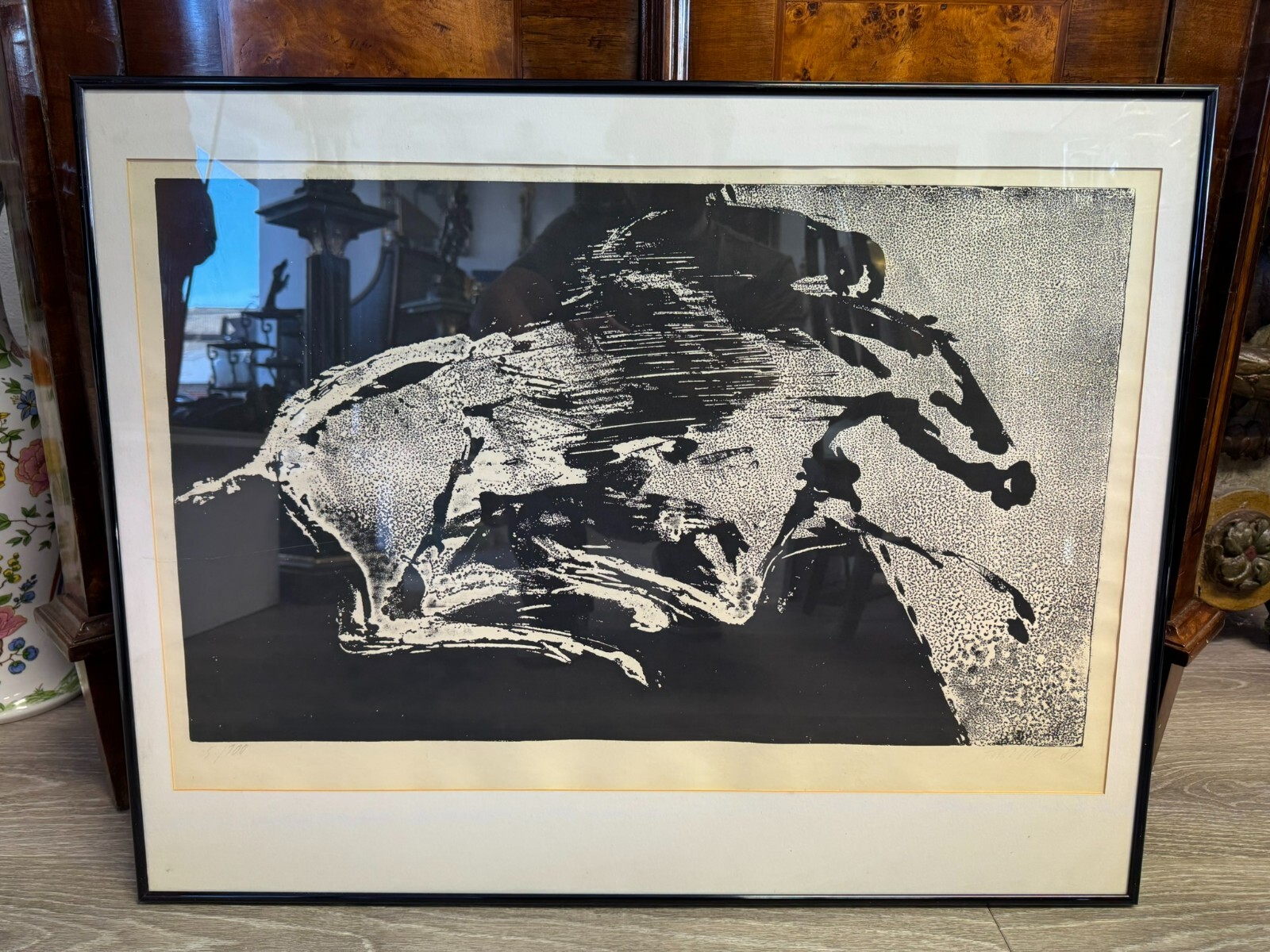 Roman HAVLÍK (1952) SIGNIERTE LITHOGRAFIE PFERDERENNEN