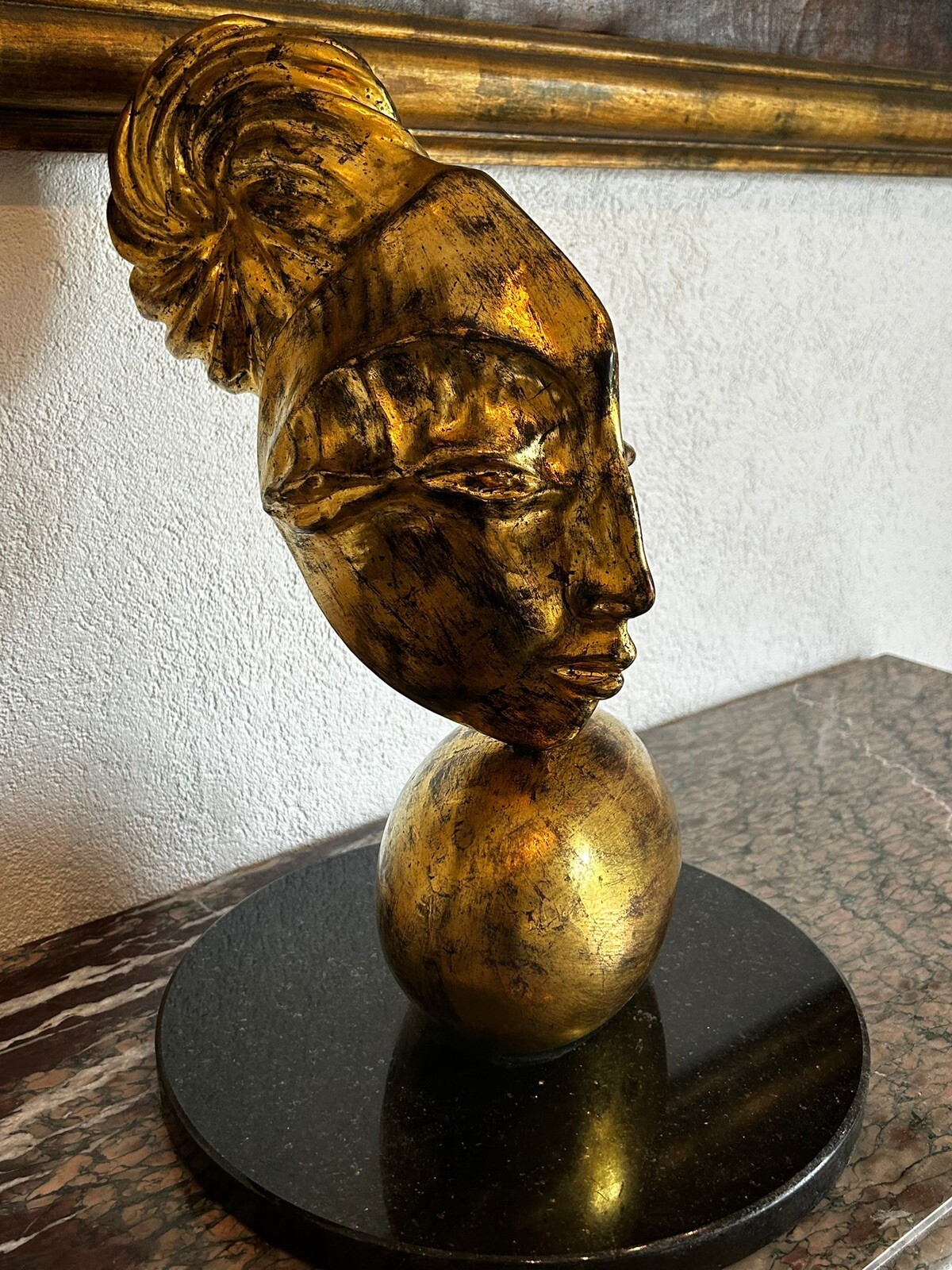 UNIKAT KERAMIK SKULPTUR MODERN CLARA ENZO ARDUINI VERGOLDET GRANIT SOCKEL