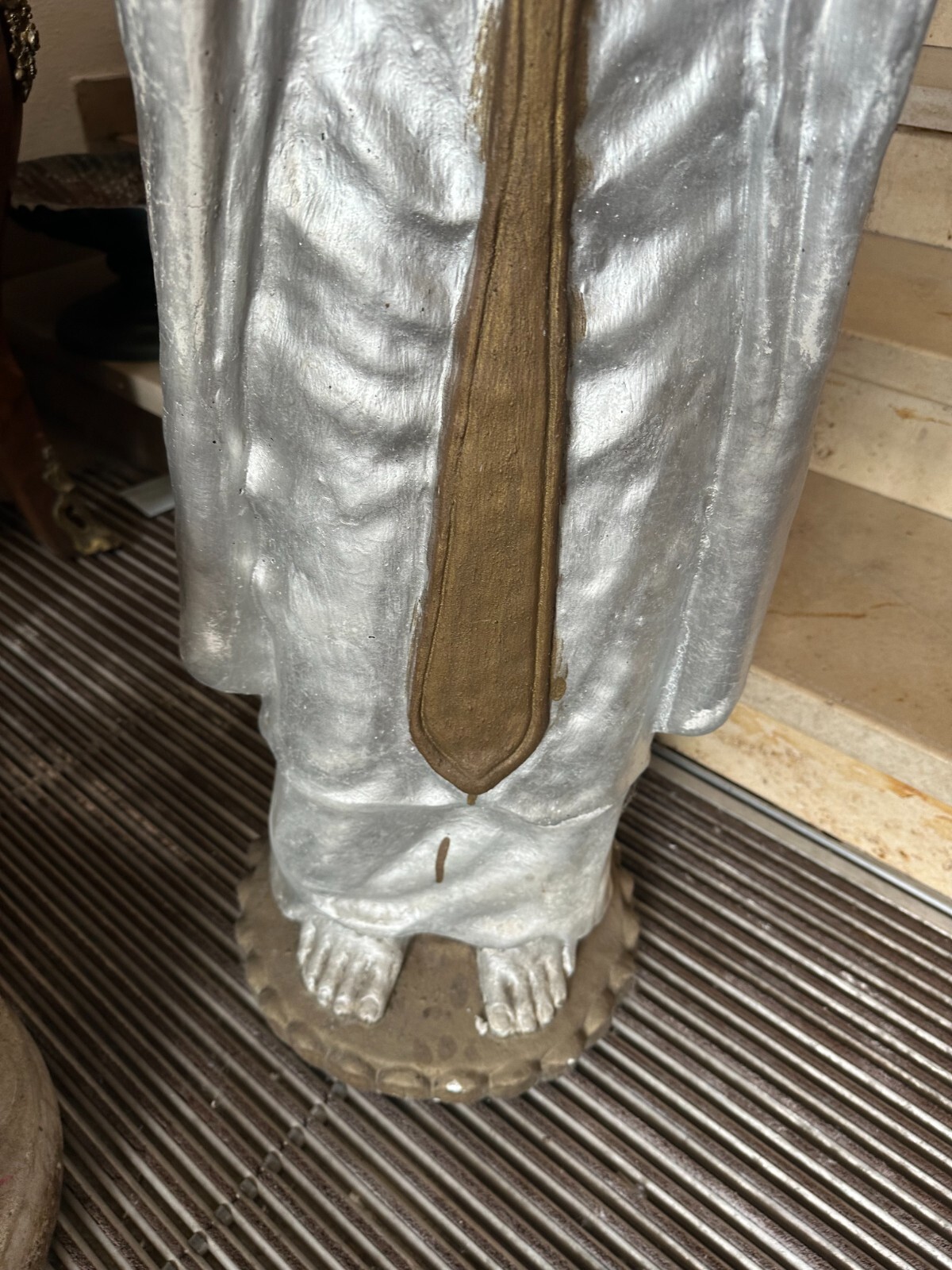 GARTEN FIGUR GROSSER BUDDHA AUS BETON HANDBEMALT ca. 80kg 114cm – Bild 8