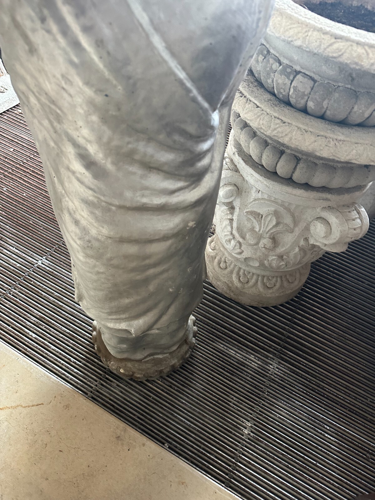 GARTEN FIGUR GROSSER BUDDHA AUS BETON HANDBEMALT ca. 80kg 114cm – Bild 10