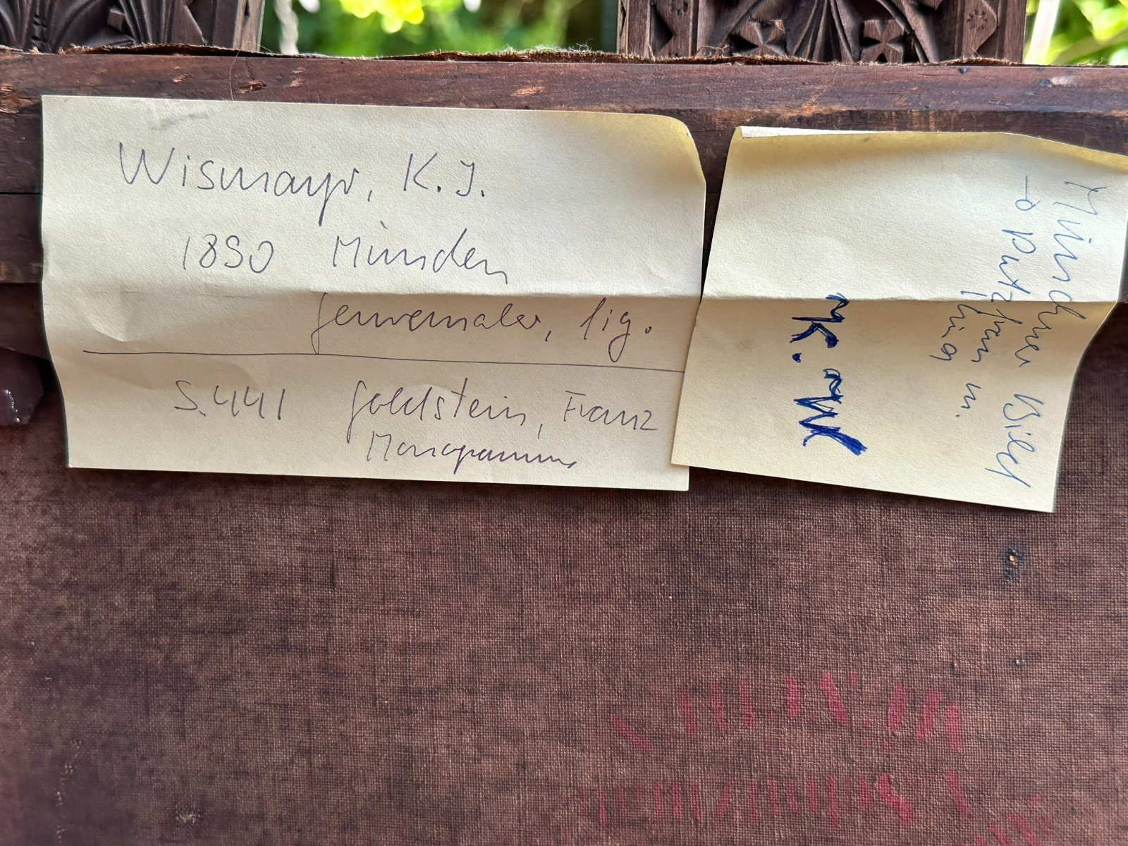 ANTIKES ÖLGEMÄLDE PUTZFRAU MIT KIND UM 1890 MONOGRAMMIERT – Bild 13