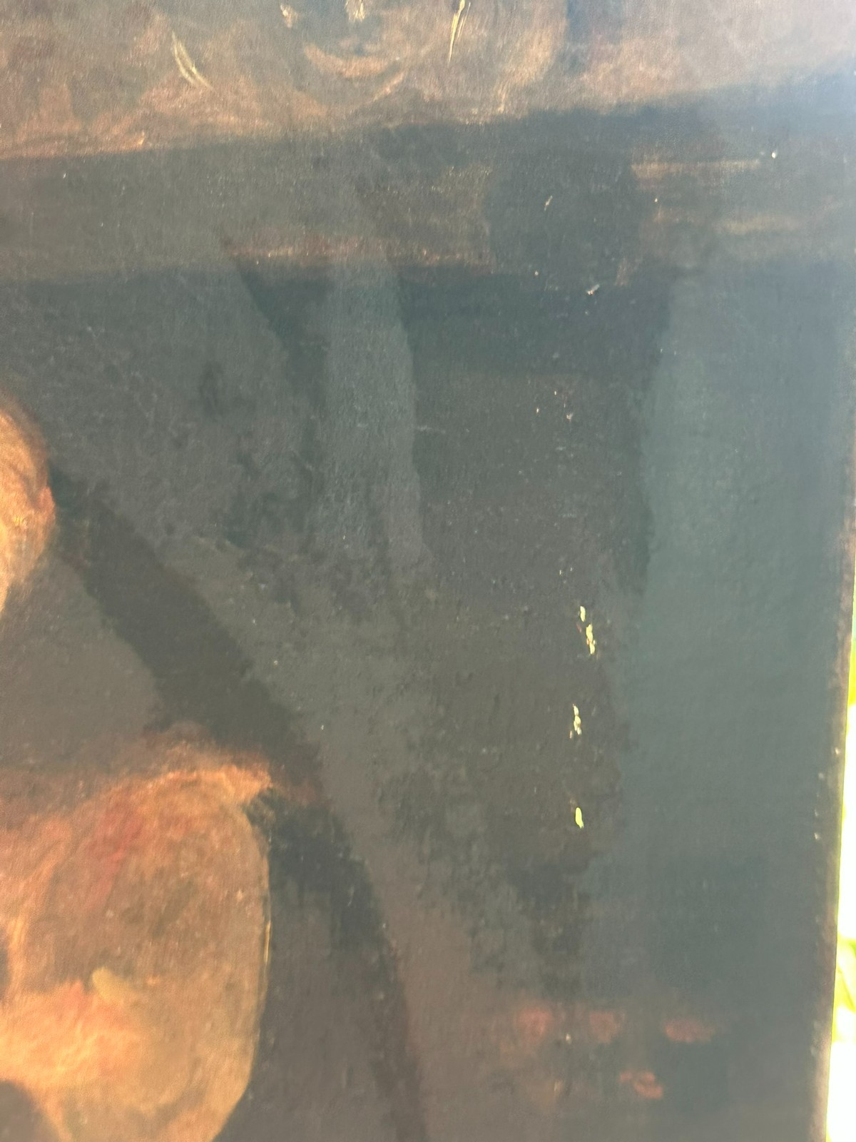 ANTIKES ÖLGEMÄLDE PUTZFRAU MIT KIND UM 1890 MONOGRAMMIERT – Bild 8