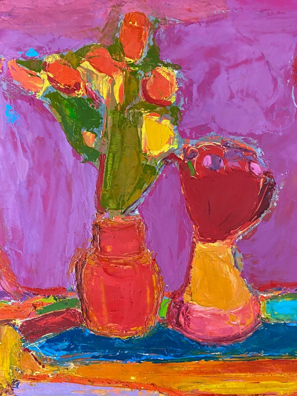 ACRYL GEMÄLDE STILLEBEN MIT BLUMEN ACRYLGEMÄLDE VON ANATOLI KMARA – Bild 5