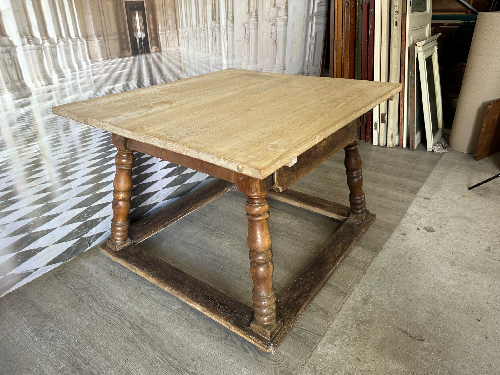 ANTIKER ESSTISCH KÜCHENTISCH BAROCK STIL 19 TES JHDT BAROCKTISCH – Bild 3