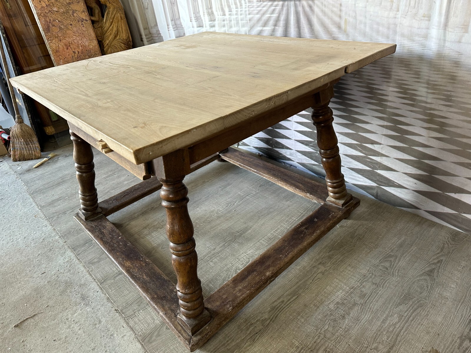 ANTIKER ESSTISCH KÜCHENTISCH BAROCK STIL 19 TES JHDT BAROCKTISCH – Bild 4