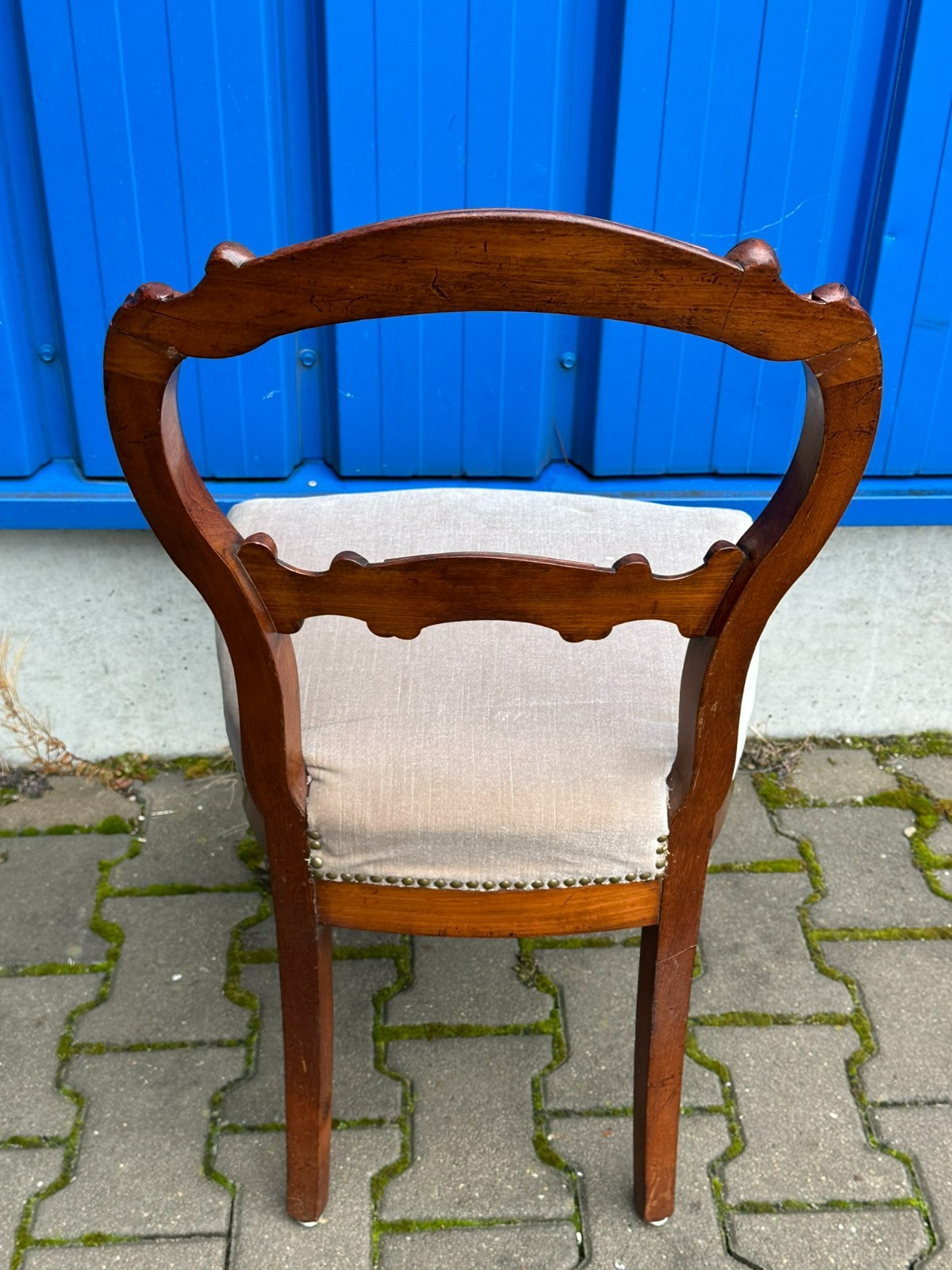 ANTIKER STUHL UM 1870 ENGLAND MAHAGONI GESTELL – Bild 9