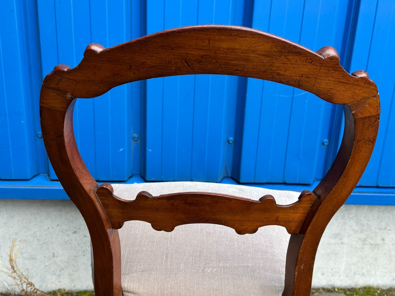 ANTIKER STUHL UM 1870 ENGLAND MAHAGONI GESTELL – Bild 10