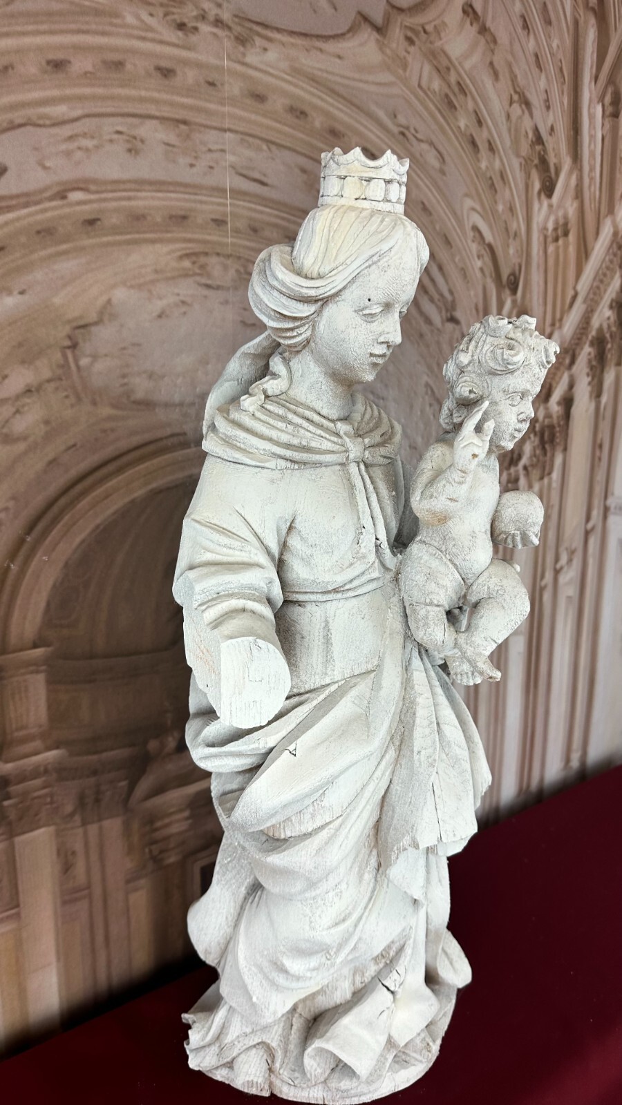 NEO GOTIK HEILIGENFIGUR HOLZ HANDGESCHNITZT HEILIGE MARIA MIT DEM JESUS KIND – Bild 5