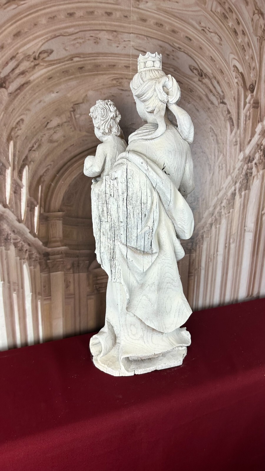 NEO GOTIK HEILIGENFIGUR HOLZ HANDGESCHNITZT HEILIGE MARIA MIT DEM JESUS KIND – Bild 7