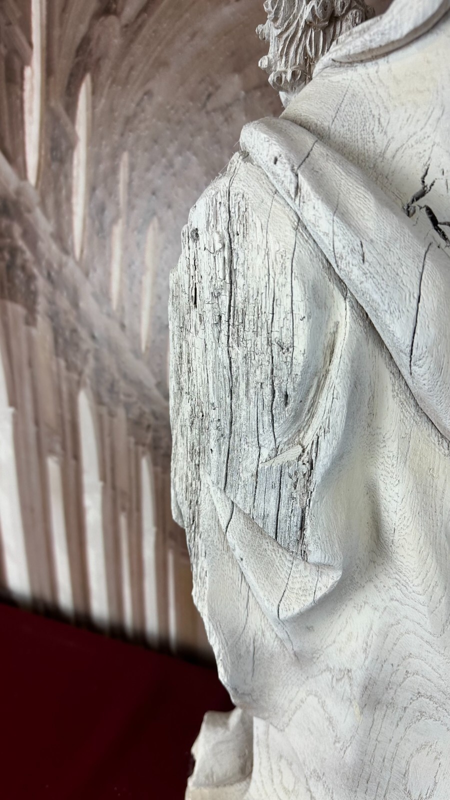 NEO GOTIK HEILIGENFIGUR HOLZ HANDGESCHNITZT HEILIGE MARIA MIT DEM JESUS KIND – Bild 8