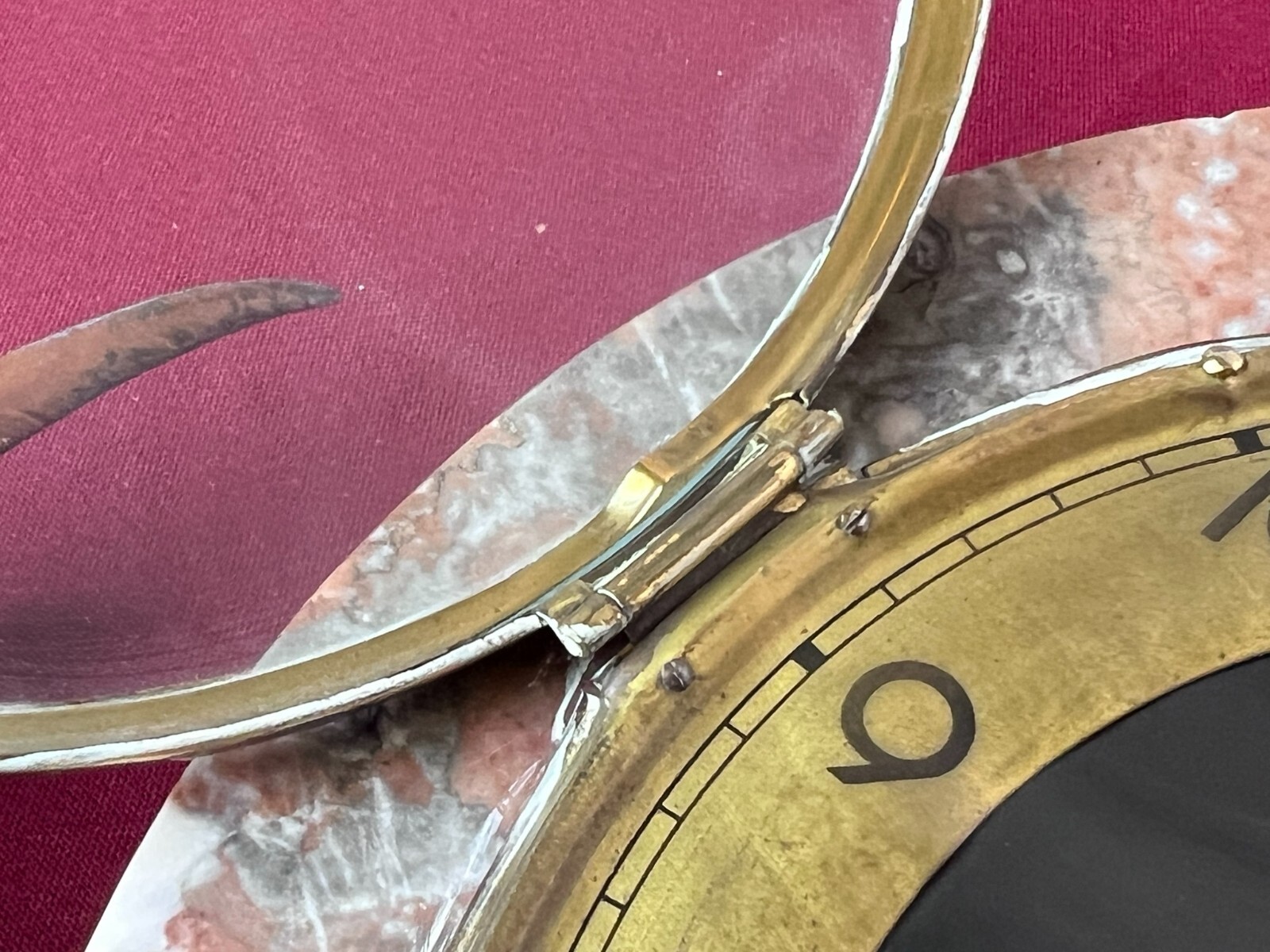 ANTIKE KAMINUHR ART DECO MARMOR UND FASANEN – Bild 18