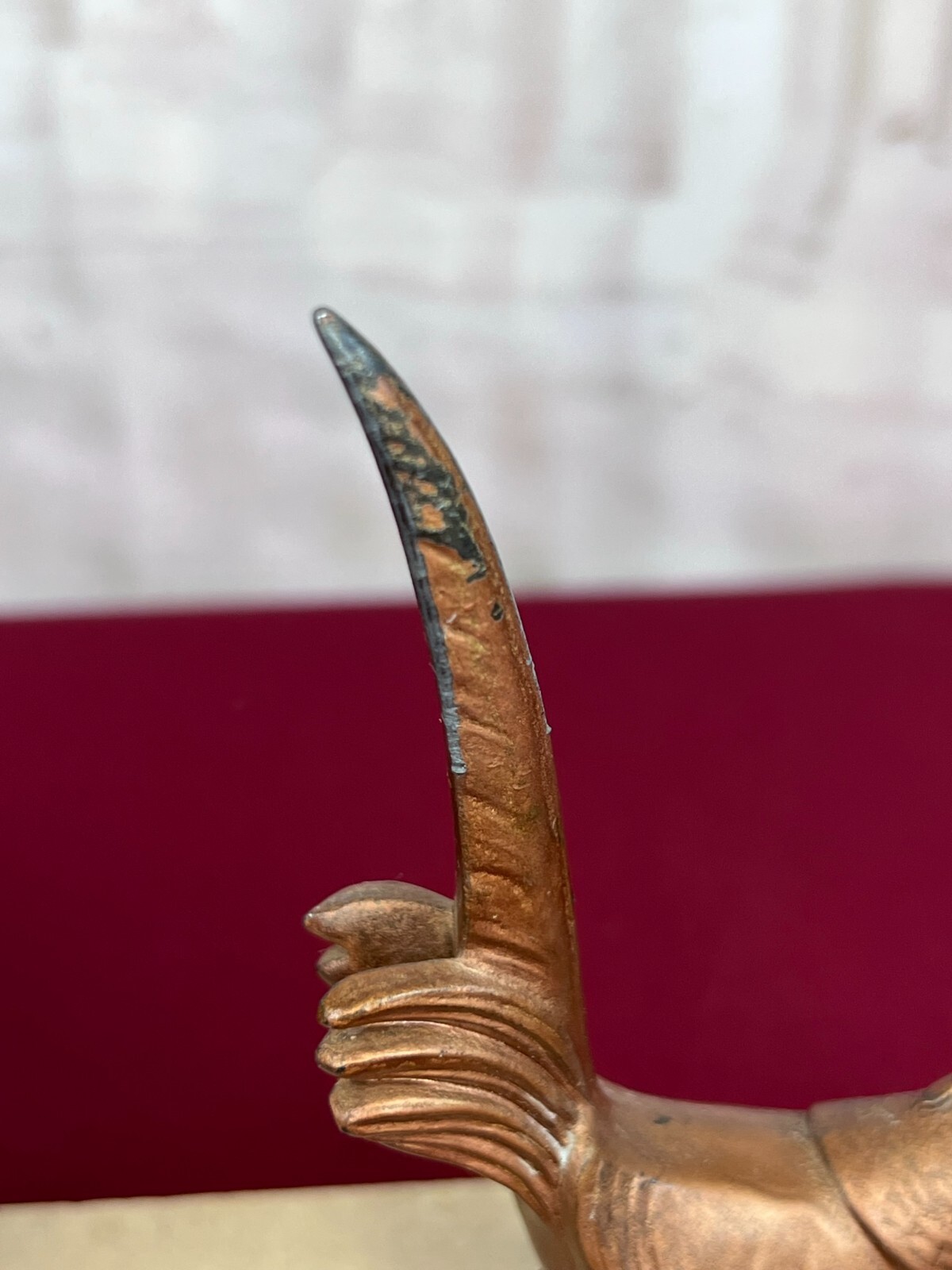 ANTIKE KAMINUHR ART DECO MARMOR UND FASANEN – Bild 9