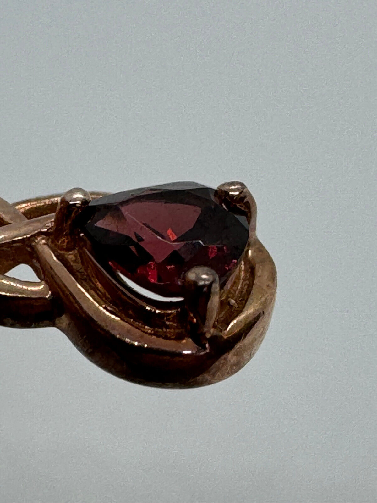 OHRHÄNGER OHRRINGE 925 STERLING SILBER ROSÉ GOLD DUBLIERT GRANAT GRANATE – Bild 12