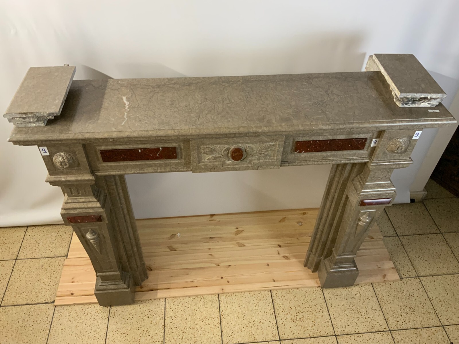 ANTIKE KAMINUMRANDUNG MARMOR KAMIN UM 1880 HISTORISMUS – Bild 5