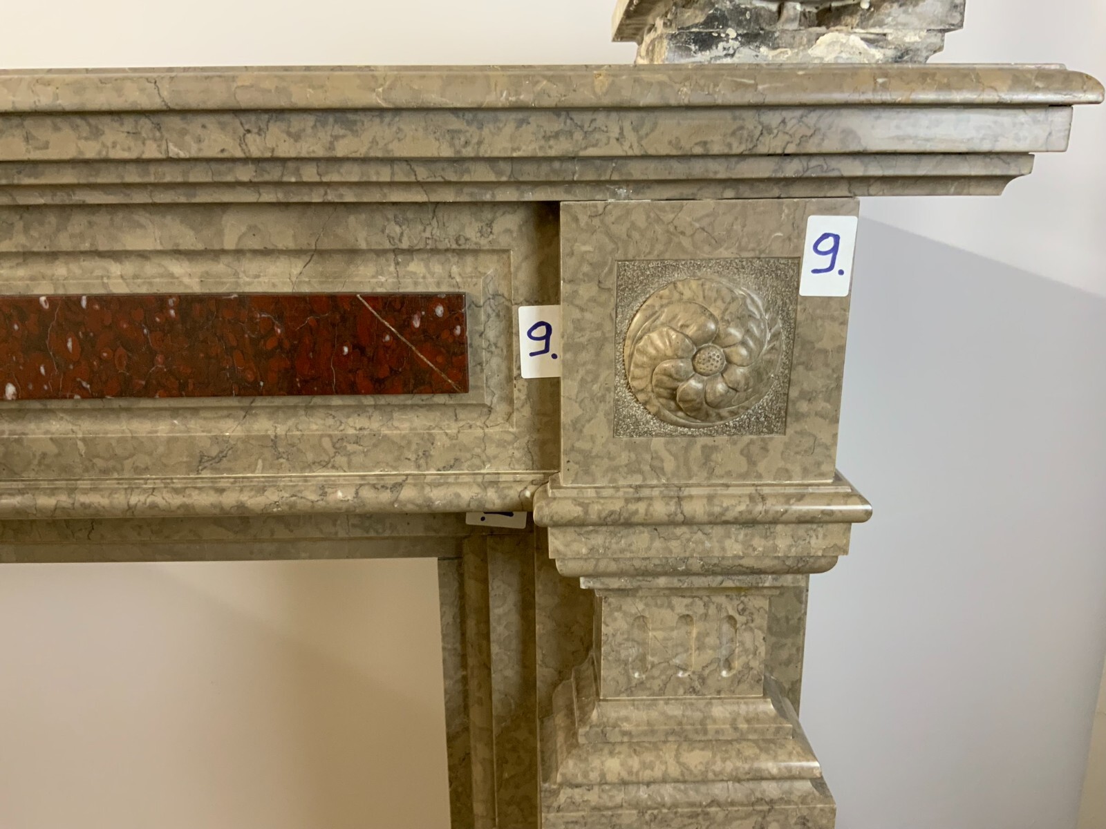 ANTIKE KAMINUMRANDUNG MARMOR KAMIN UM 1880 HISTORISMUS – Bild 6
