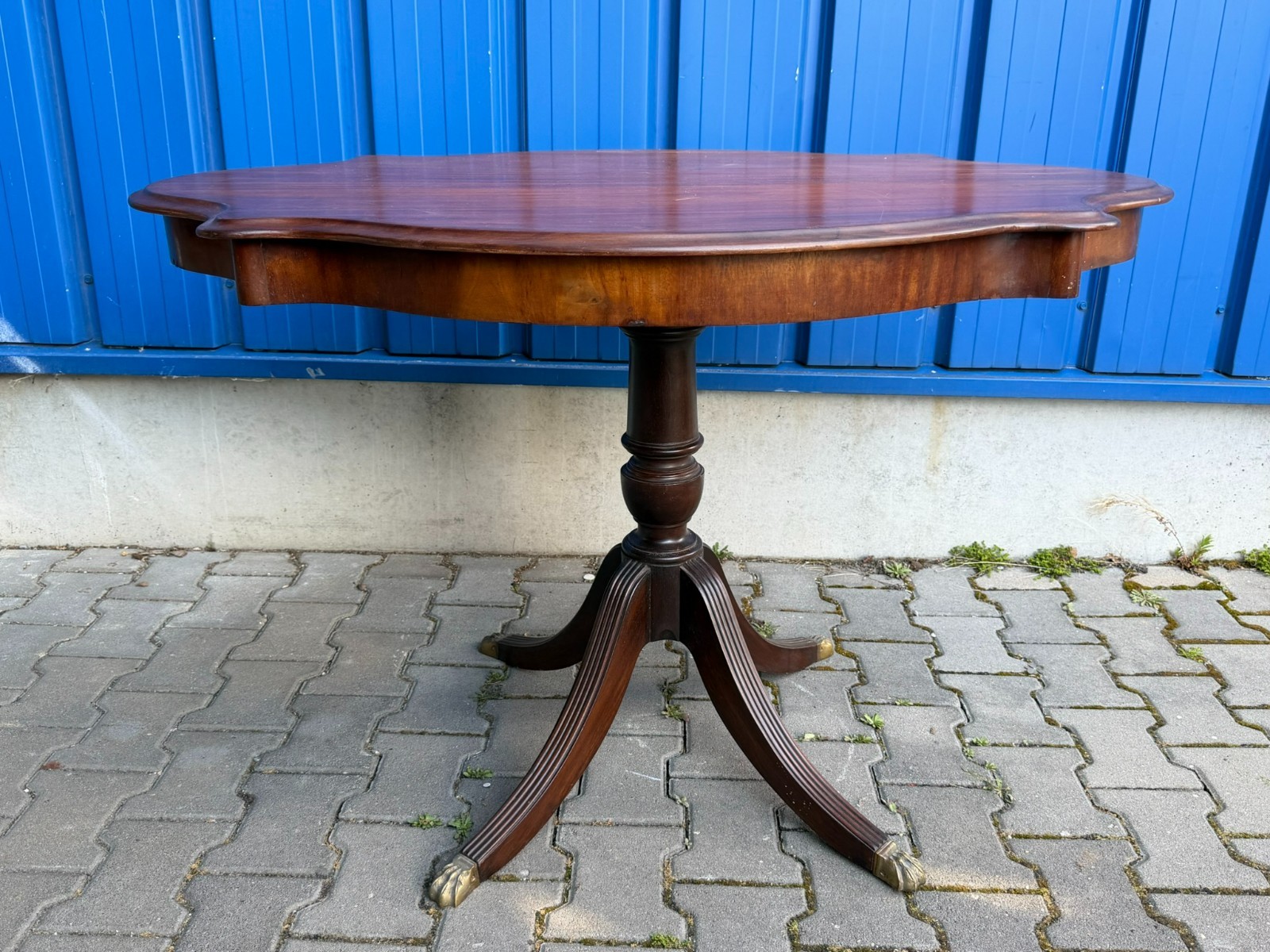 ANTIKER MAHAGONI BEISTELLTISCH TISCH BIEDERMEIER STIL UM 1880
