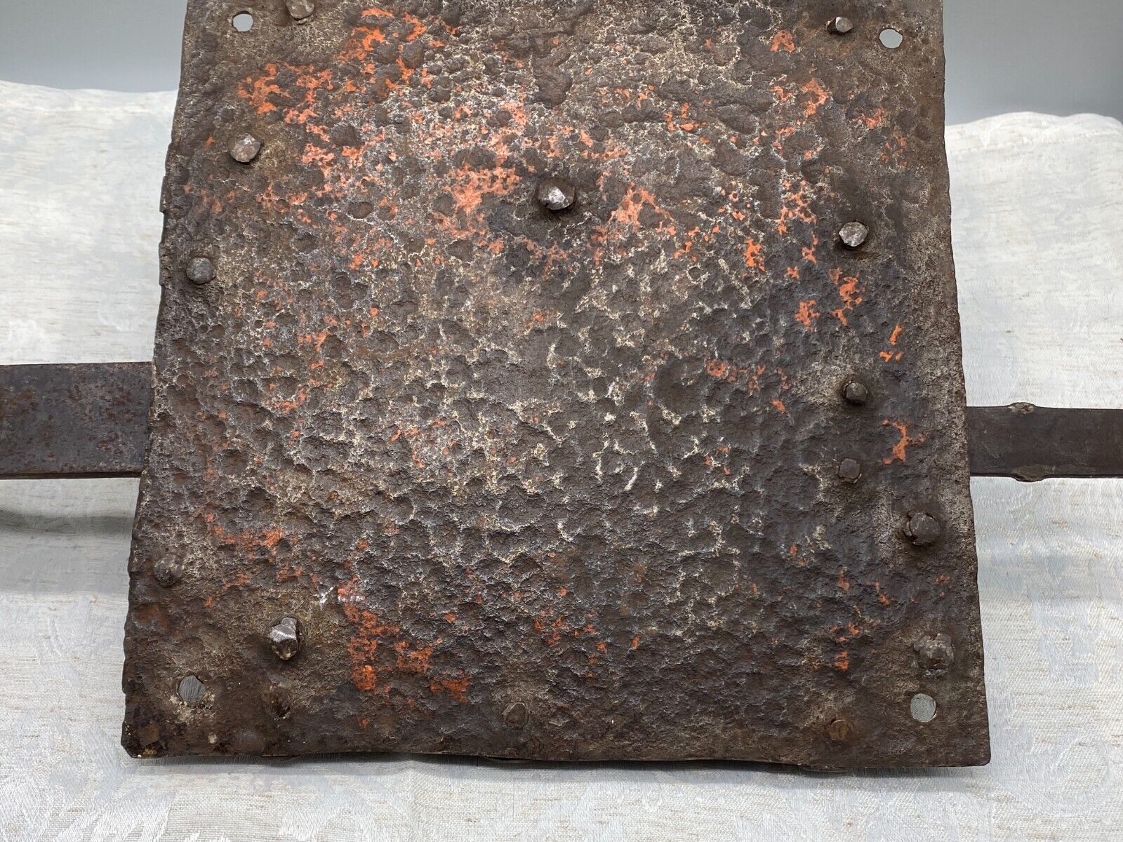 SEHR GROSSES ANTIKES BAROCKSCHLOSS TORSCHLOSS 45x24,5cm SCHLOSS EISEN SCHLÜSSEL – Bild 14