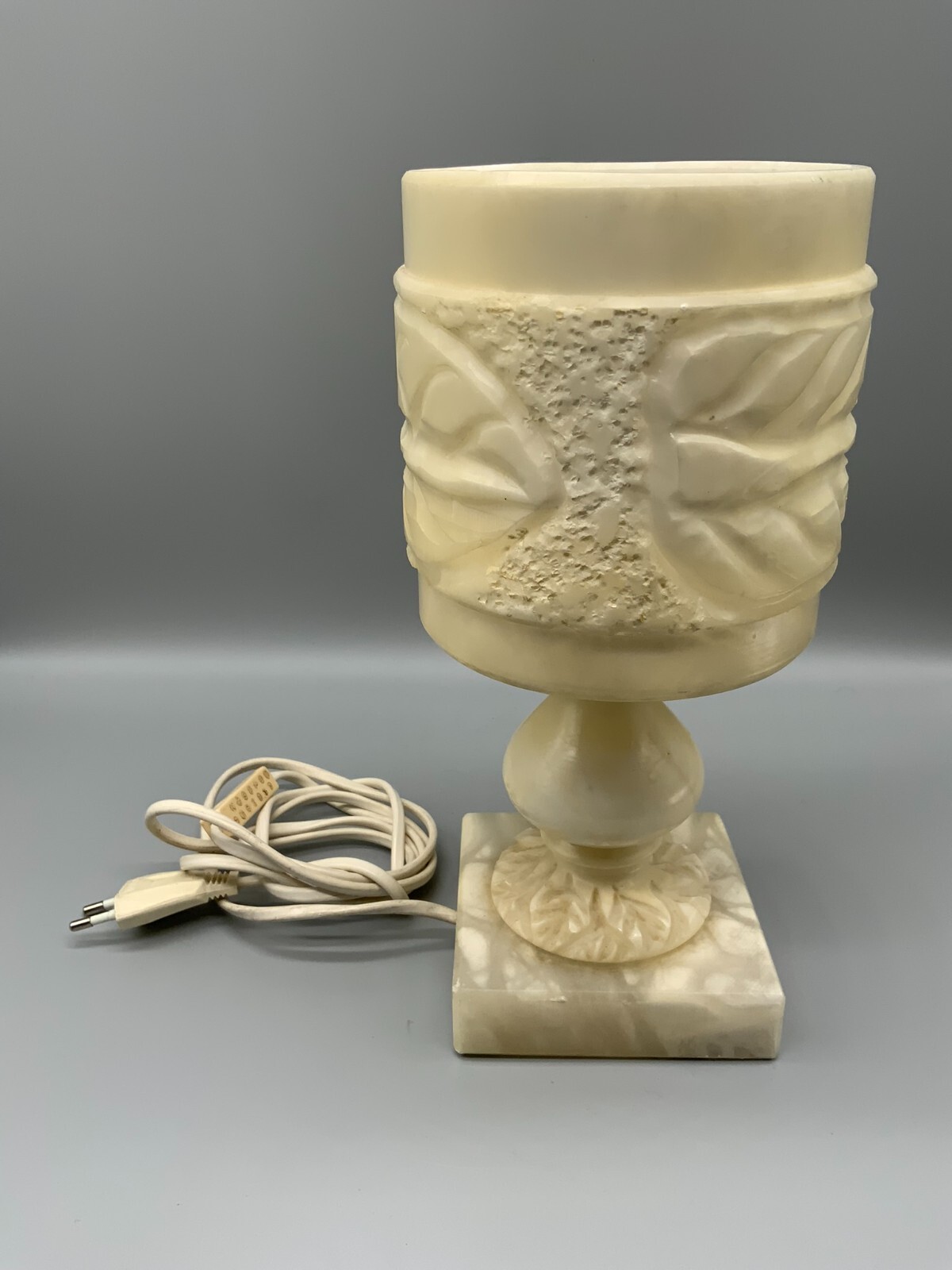 TISCHLAMPE TISCHLEUCHTE LAMPE ALABASTER MASSIV ITALIEN 20 TES JHDT 27cm HOCH – Bild 3