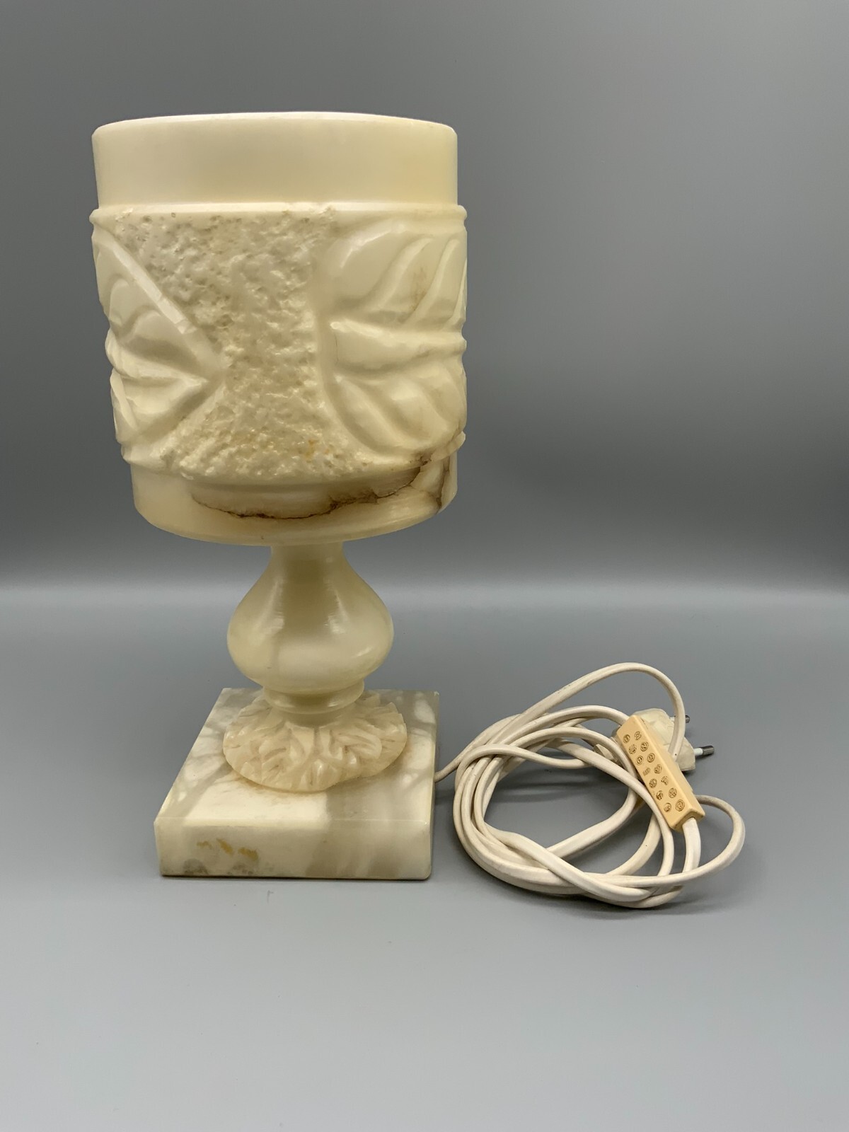 TISCHLAMPE TISCHLEUCHTE LAMPE ALABASTER MASSIV ITALIEN 20 TES JHDT 27cm HOCH – Bild 5