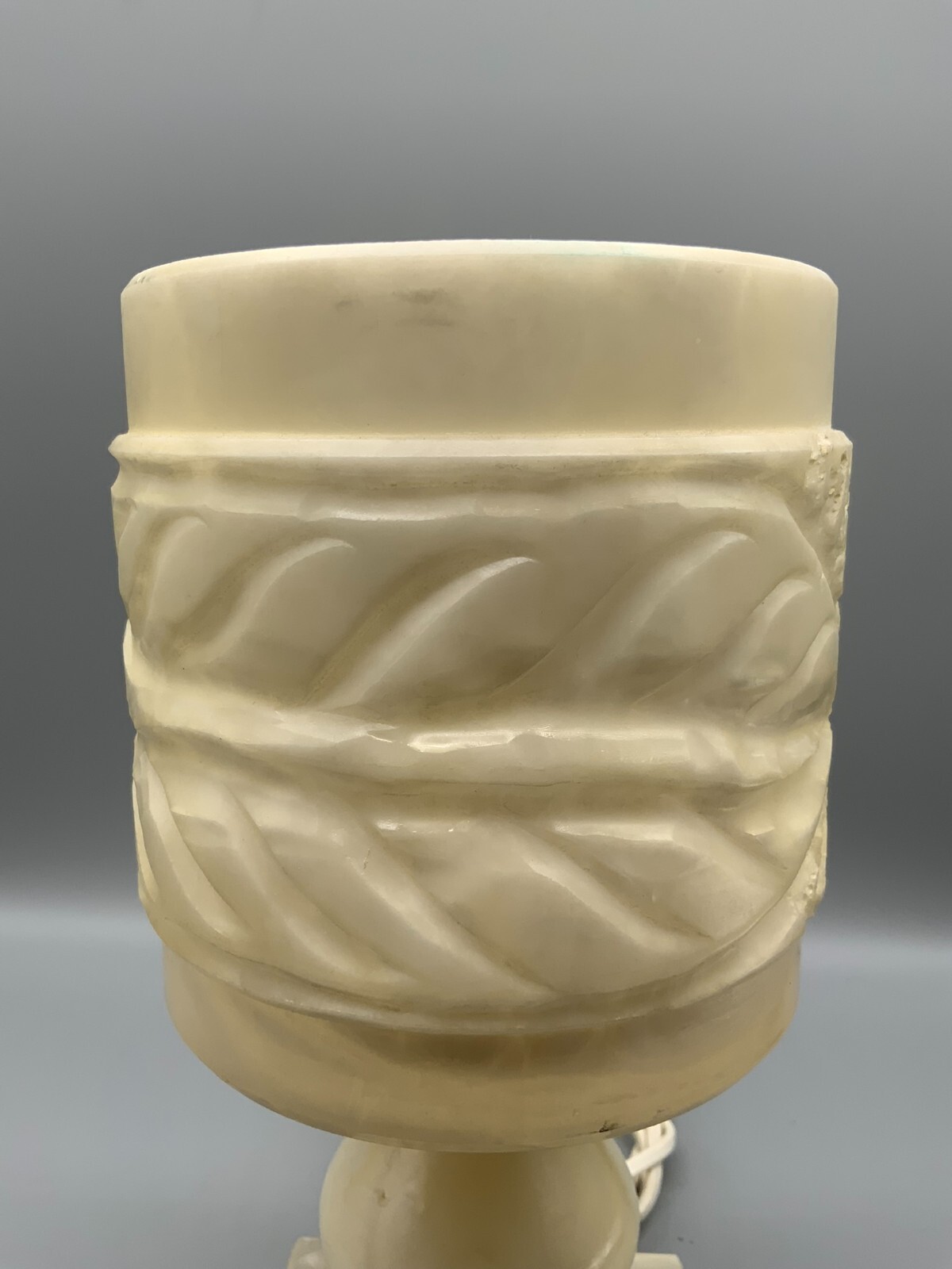TISCHLAMPE TISCHLEUCHTE LAMPE ALABASTER MASSIV ITALIEN 20 TES JHDT 27cm HOCH – Bild 7