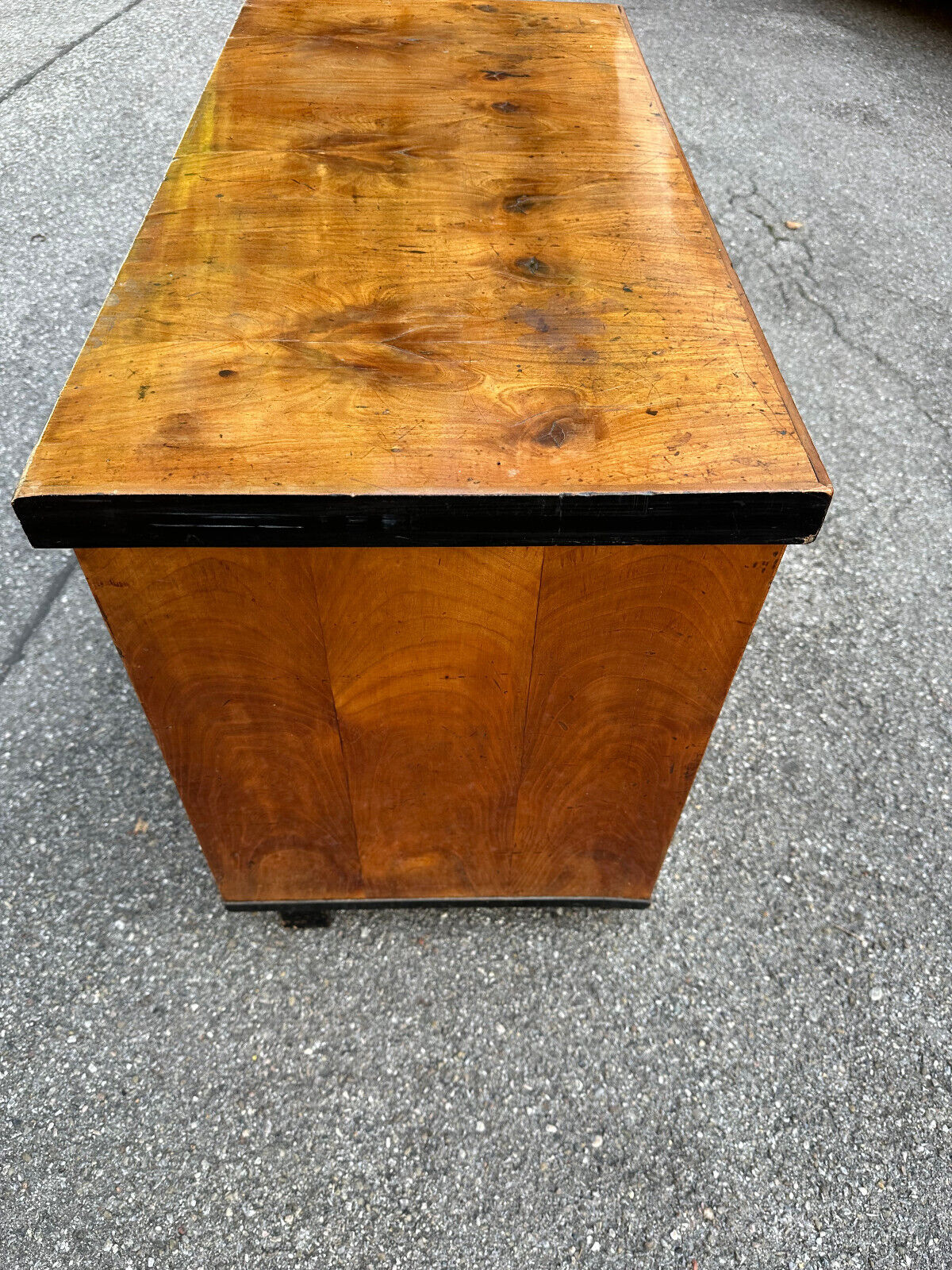 BIEDERMEIER TISCH SEKRETÄR NUSSBAUM FURNIERT MARRIAGE MÖBEL – Bild 12