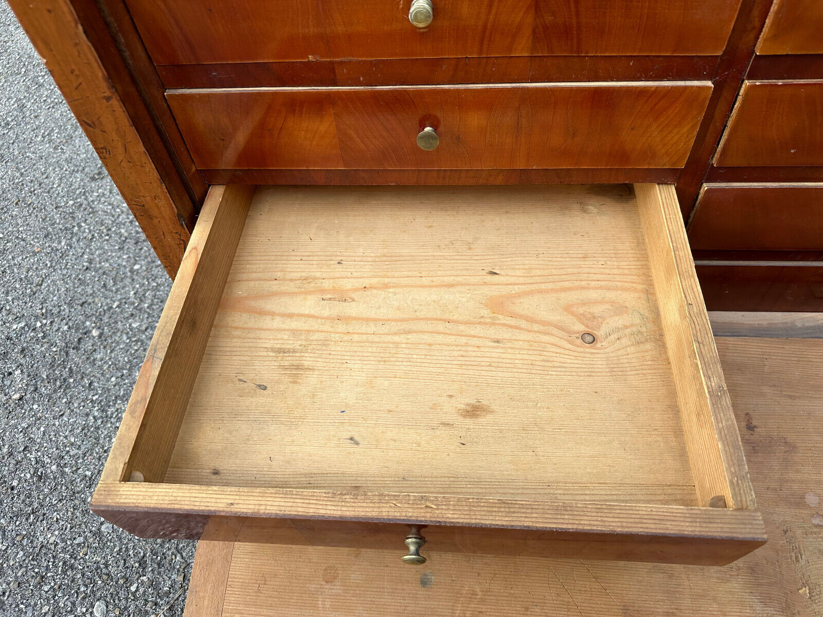 BIEDERMEIER TISCH SEKRETÄR NUSSBAUM FURNIERT MARRIAGE MÖBEL – Bild 18