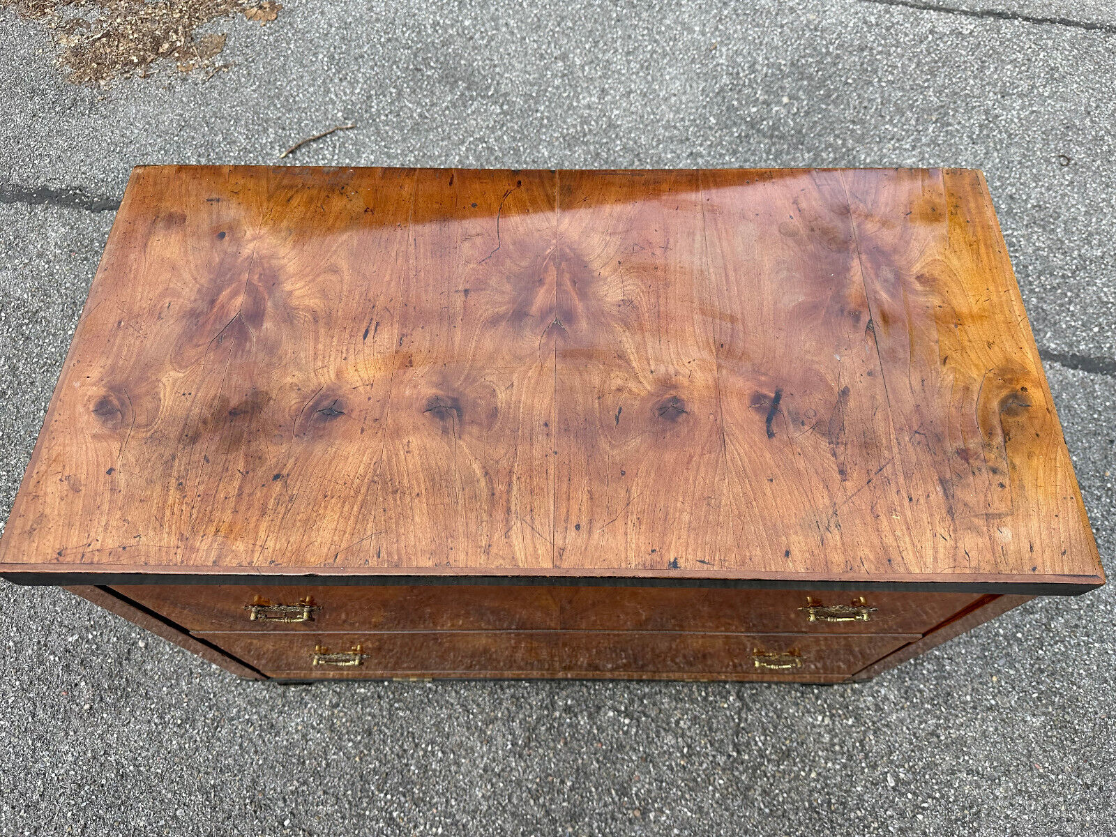 BIEDERMEIER TISCH SEKRETÄR NUSSBAUM FURNIERT MARRIAGE MÖBEL – Bild 4