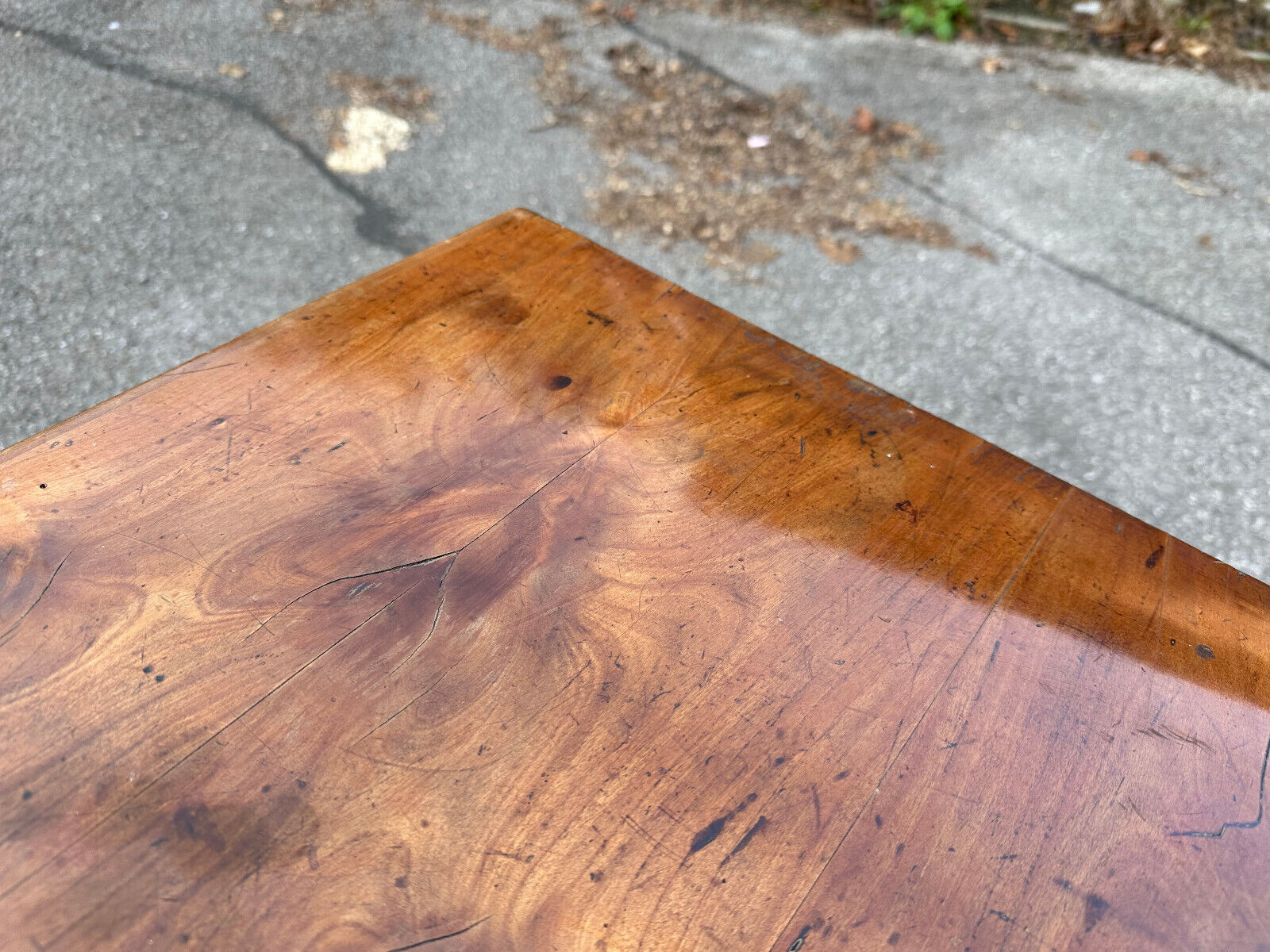 BIEDERMEIER TISCH SEKRETÄR NUSSBAUM FURNIERT MARRIAGE MÖBEL – Bild 6