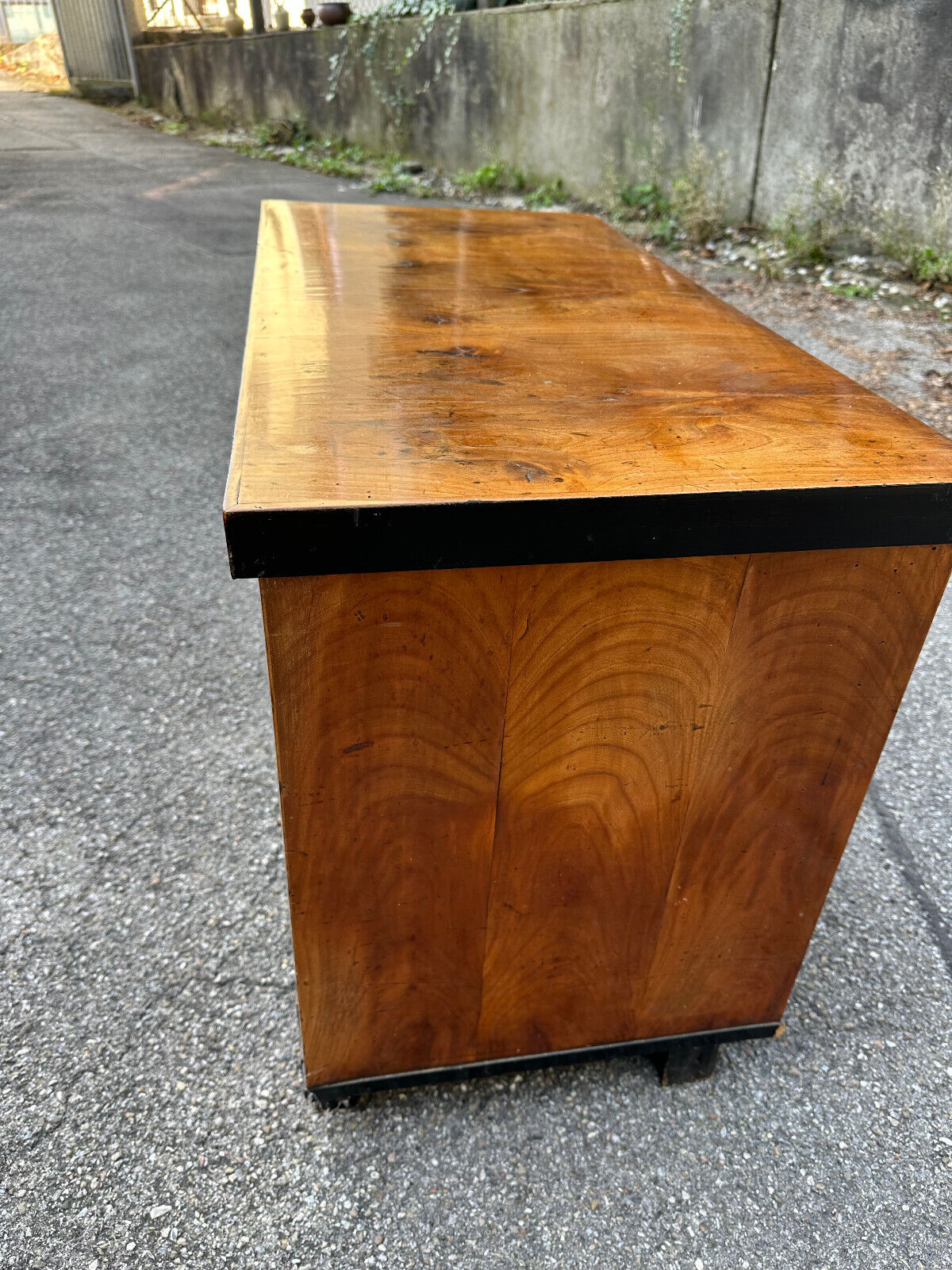 BIEDERMEIER TISCH SEKRETÄR NUSSBAUM FURNIERT MARRIAGE MÖBEL – Bild 9