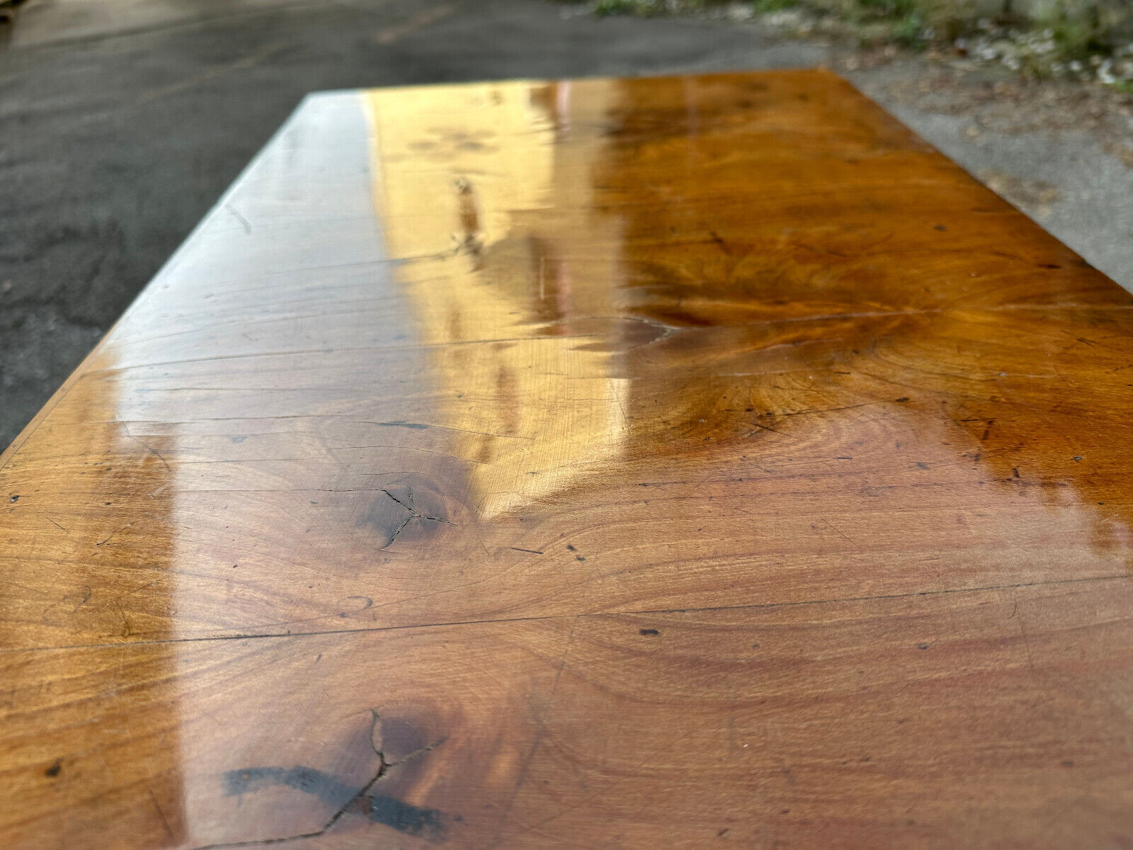 BIEDERMEIER TISCH SEKRETÄR NUSSBAUM FURNIERT MARRIAGE MÖBEL – Bild 10