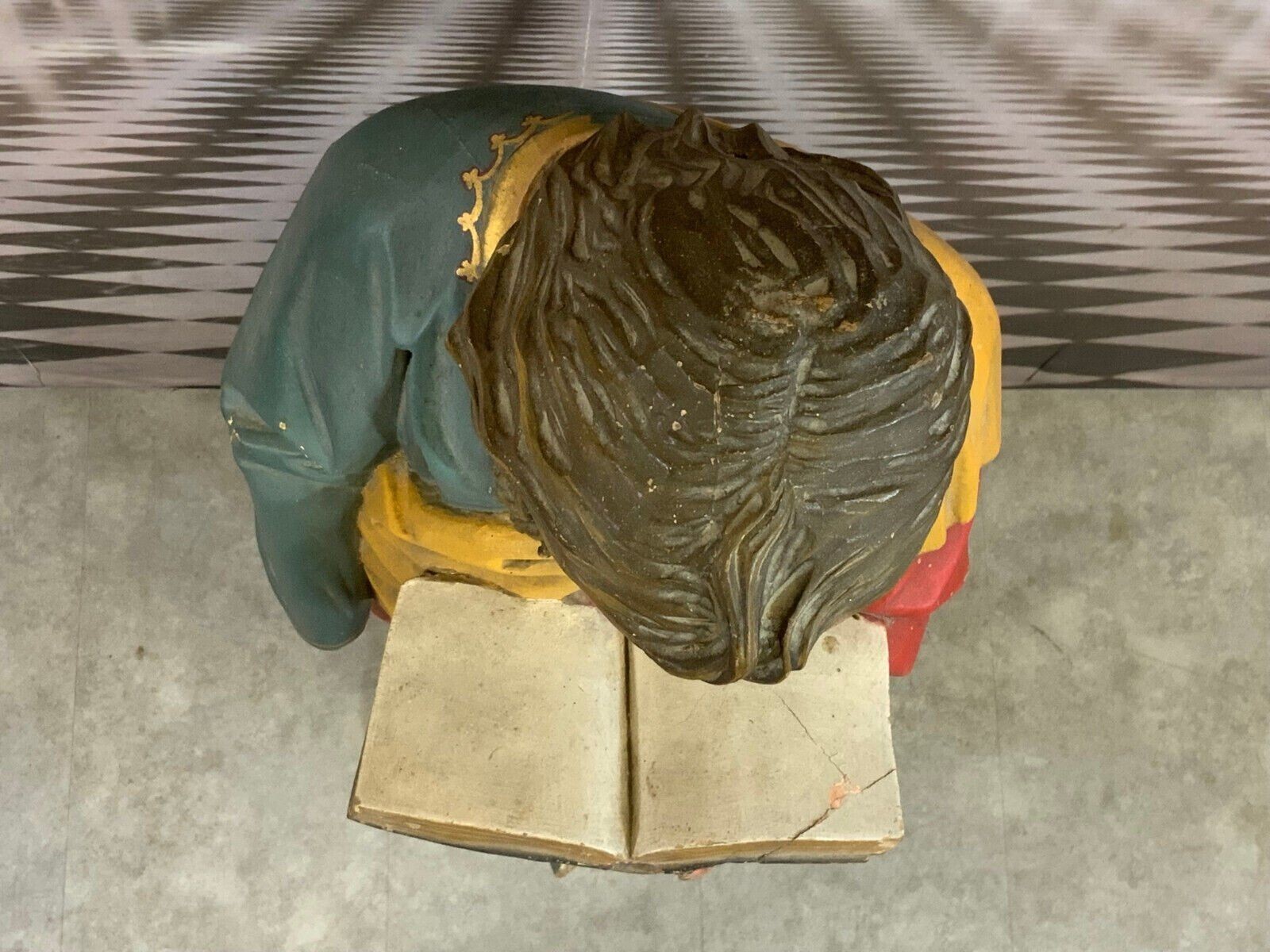 NAZARENER HEILIGENFIGUR HEILIGER MIT BUCH ANTIK 19 TES JHDT – Bild 12