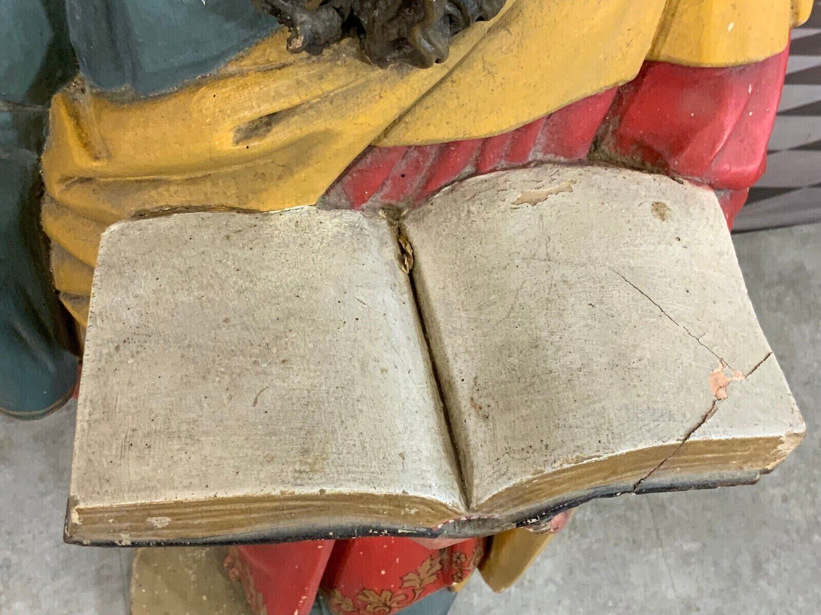 NAZARENER HEILIGENFIGUR HEILIGER MIT BUCH ANTIK 19 TES JHDT – Bild 10