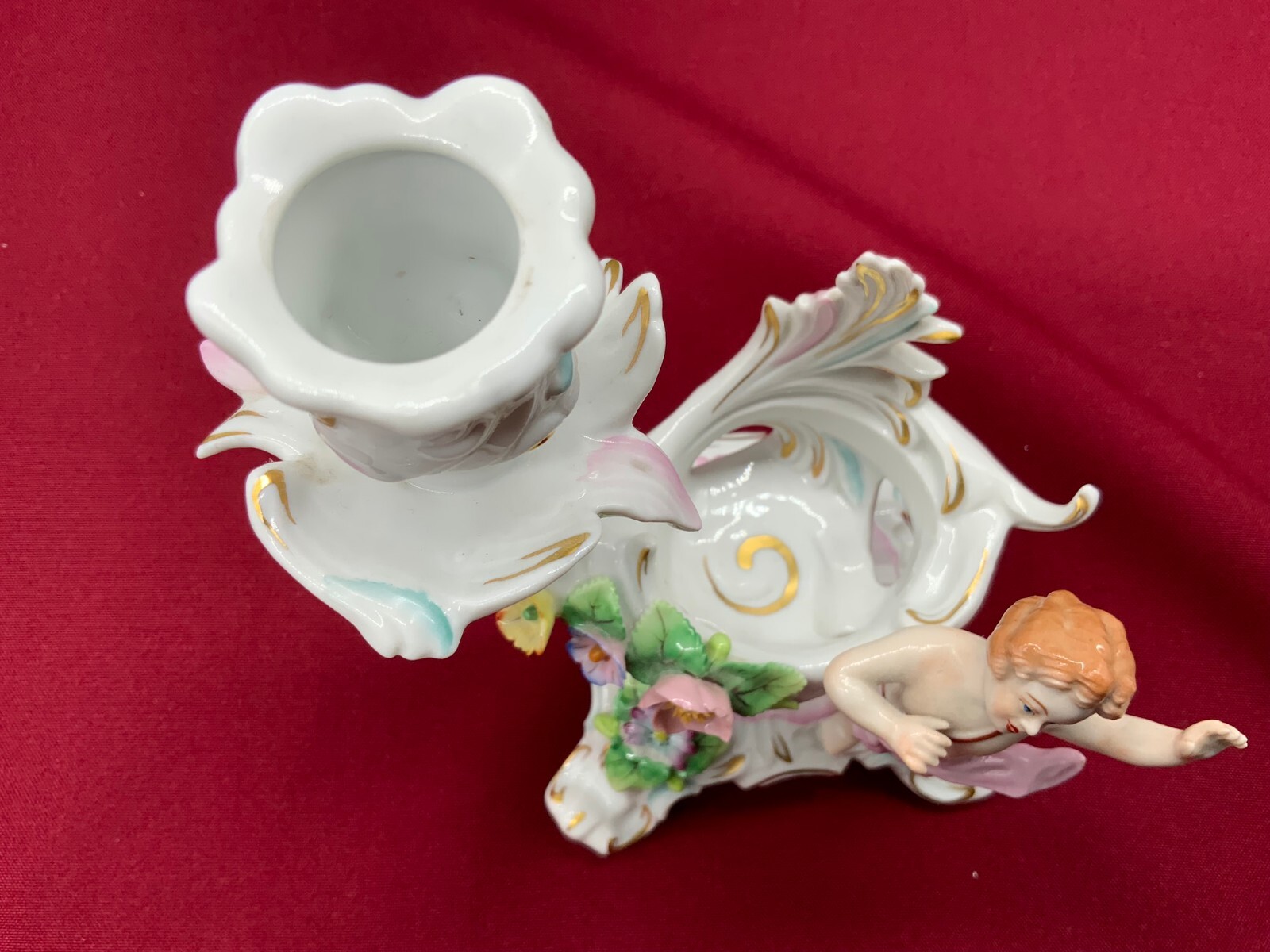 PAAR ROKOKO STIL KERZENLEUCHTER AUS PORZELLAN MIT AMORETTEN SITZENDORF – Bild 11