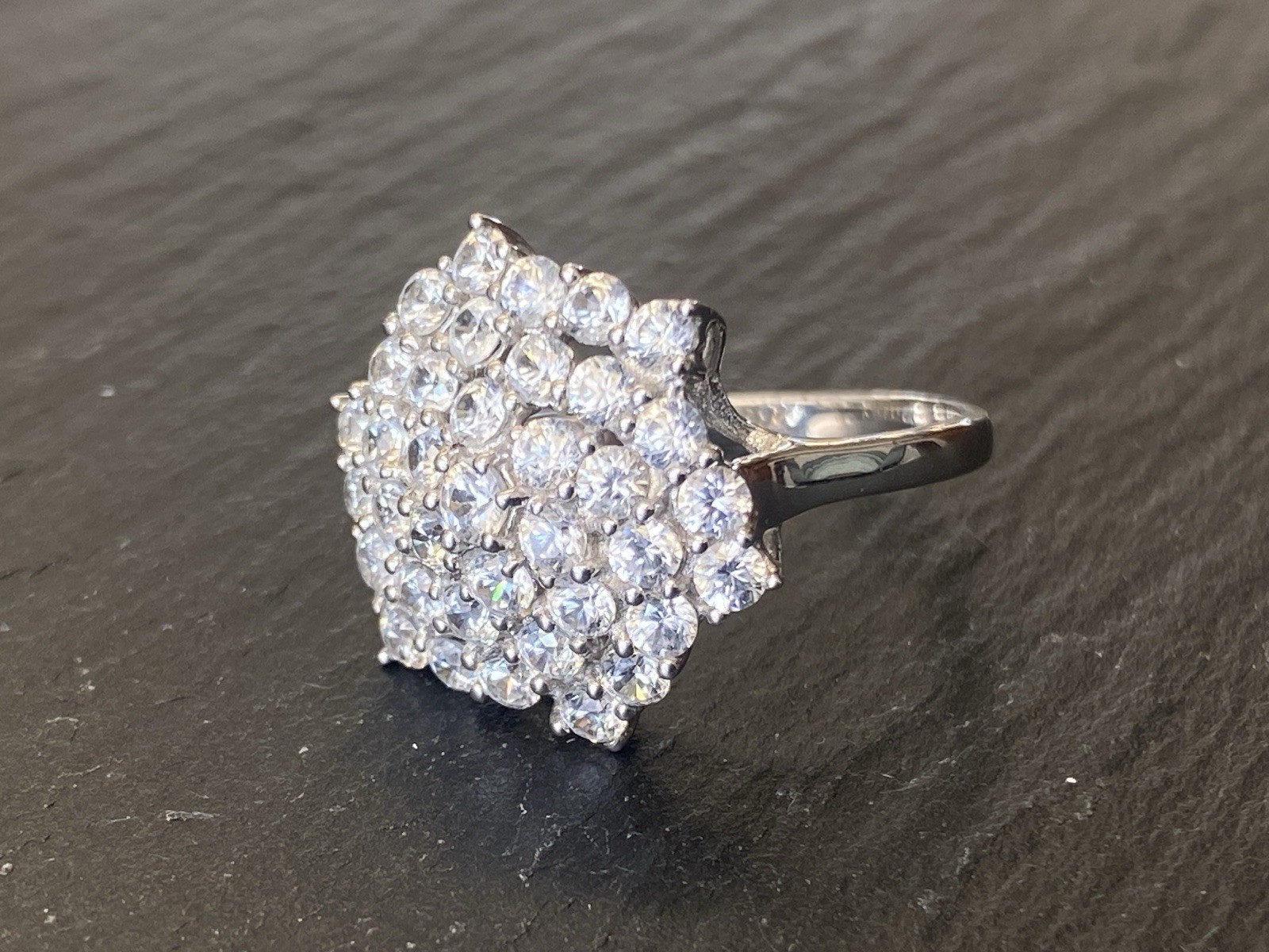 ENTOURAGE RING AUS STERLING SILBER 925 MIT TOPAS 2.18ct GRÖSSE 59