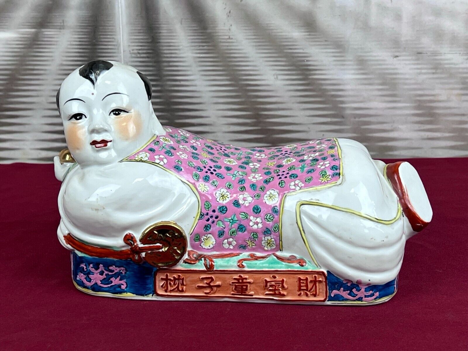 PAAR KOPFKISSEN AUS PORZELLAN KOPFSTÜTZEN CHINA HANDBEMALT FAMILLE ROSE – Bild 15