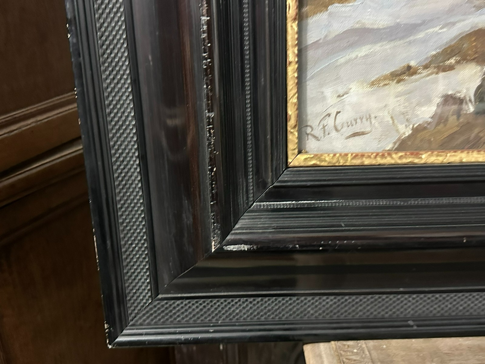 GROSSES ÖLGEMÄLDE BERG LANDSCHAFT Robert Franz CURRY (1872-1955) – Bild 11