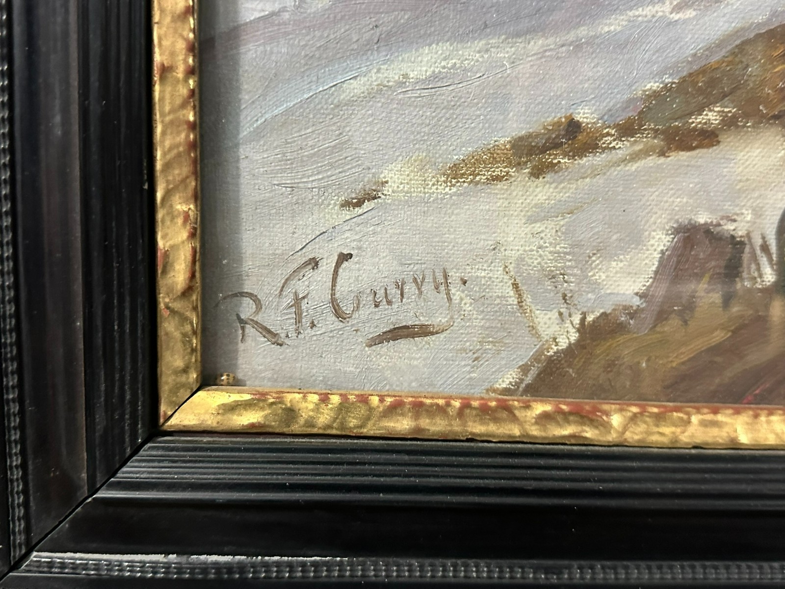 GROSSES ÖLGEMÄLDE BERG LANDSCHAFT Robert Franz CURRY (1872-1955) – Bild 3