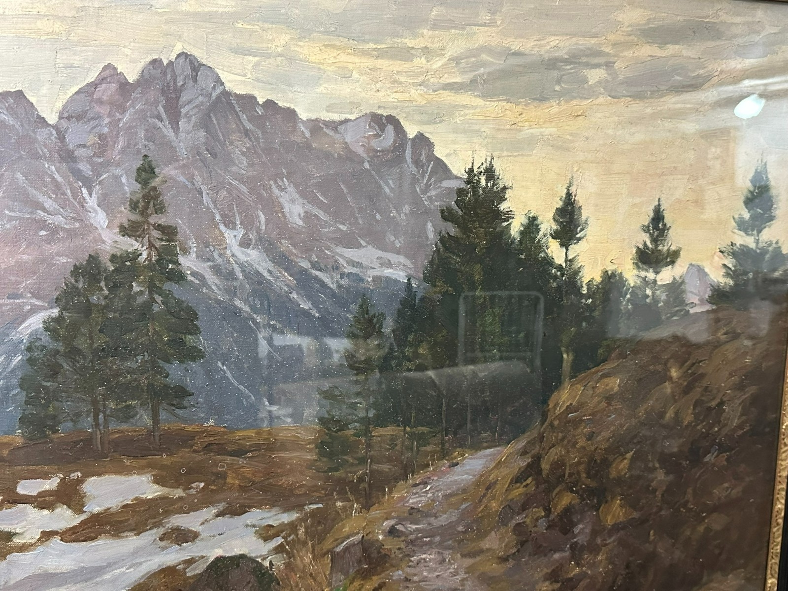 GROSSES ÖLGEMÄLDE BERG LANDSCHAFT Robert Franz CURRY (1872-1955)