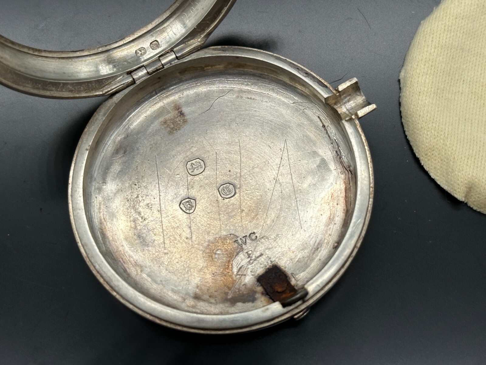 AUSSENGEHÄUSE FÜR ENGLISCHE TASCHENUHR AUS STERLING SILBER KEINE TASCHENUHR – Bild 8