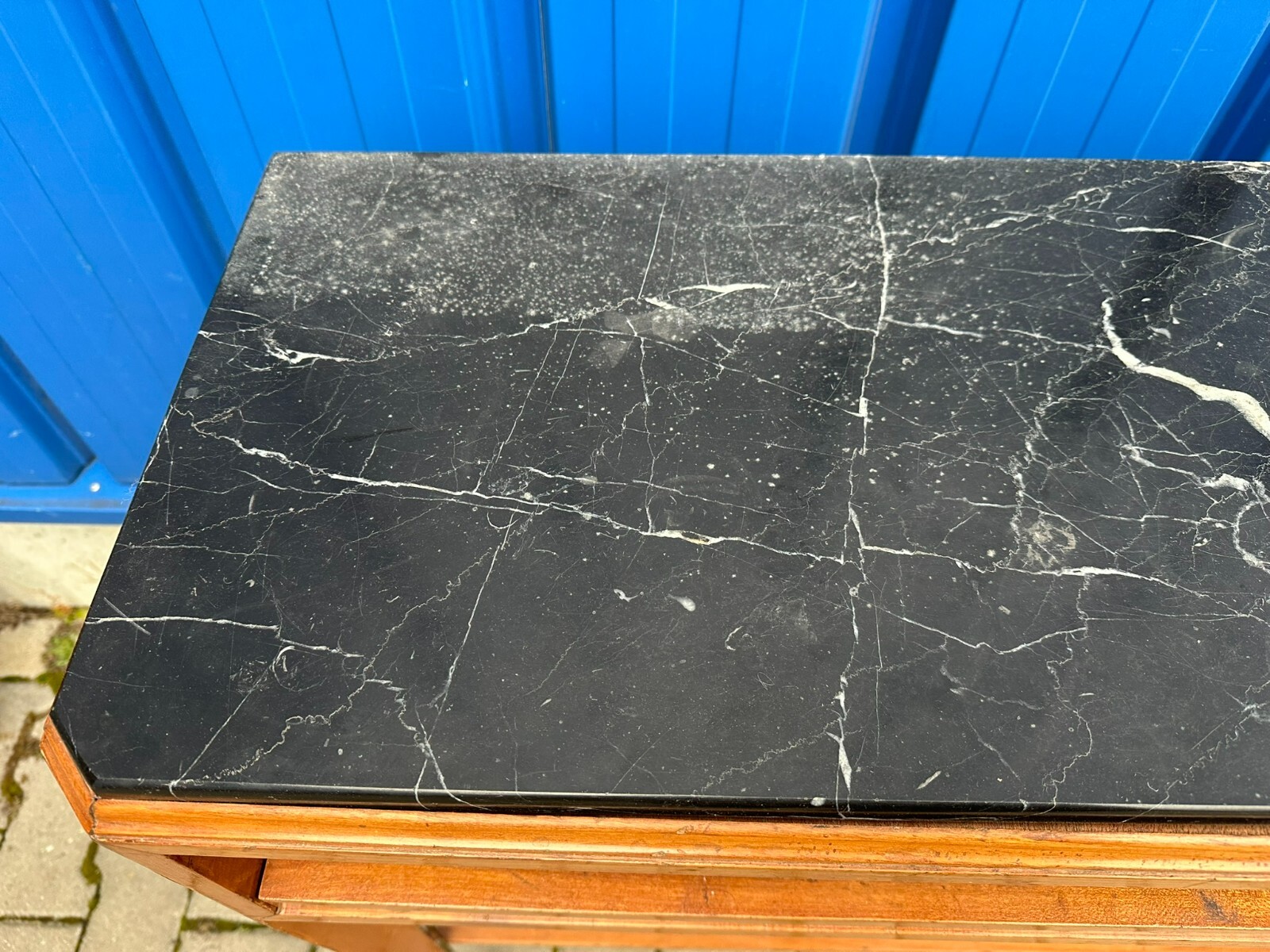 ART DECO KOMMODE UM 1930 NUSSBAUM SIDEBOARD LOUIS SEIZE BEINE MARMORPLATTEN – Bild 7