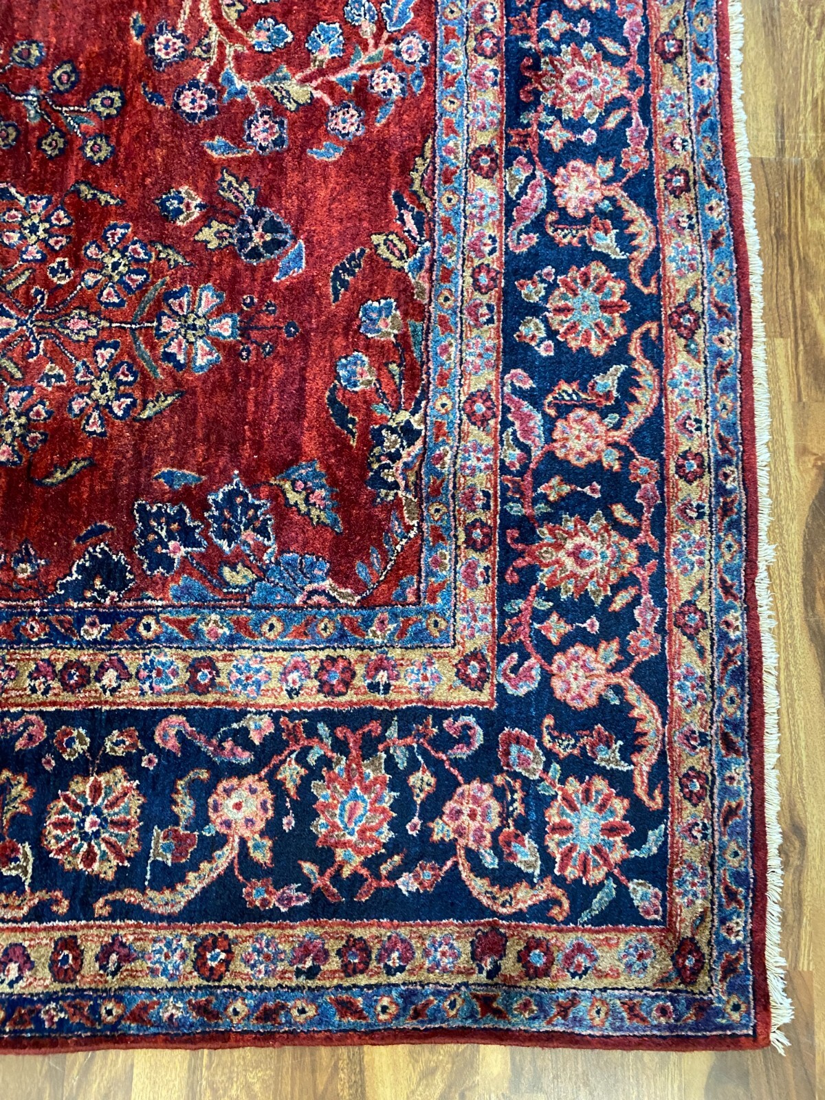 ALTER TEPPICH AUS WOLLE HANDGEKNÜPFT PERSER 350x260cm ORIENTTEPPICH – Bild 11